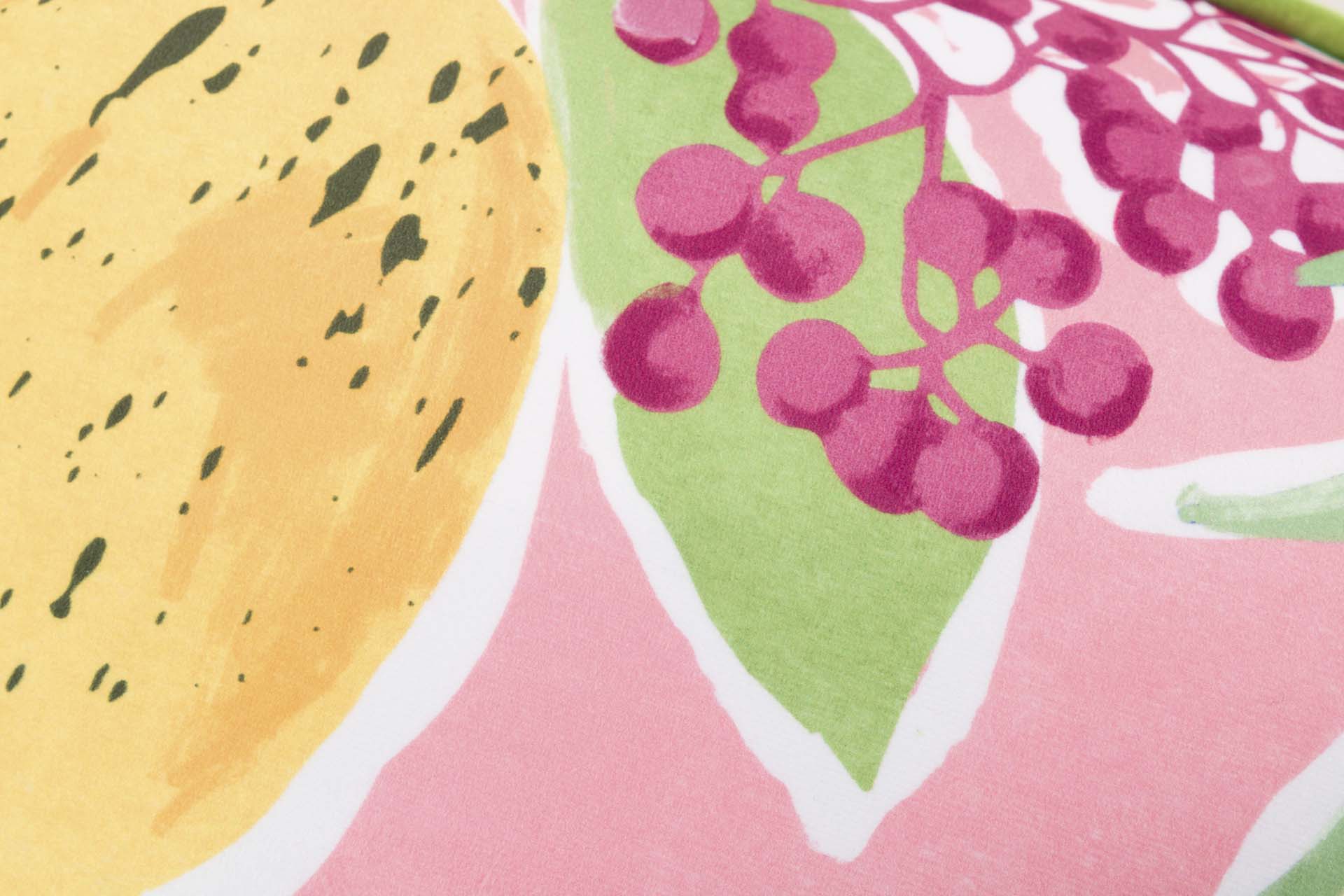 COJIN VELVET FRUTAS 45x30 CM - Min.2 uds