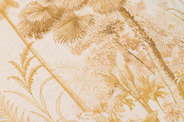 COJIN LINO PALMERAS AMARILLAS 45x13x45 CM - Min.2 uds