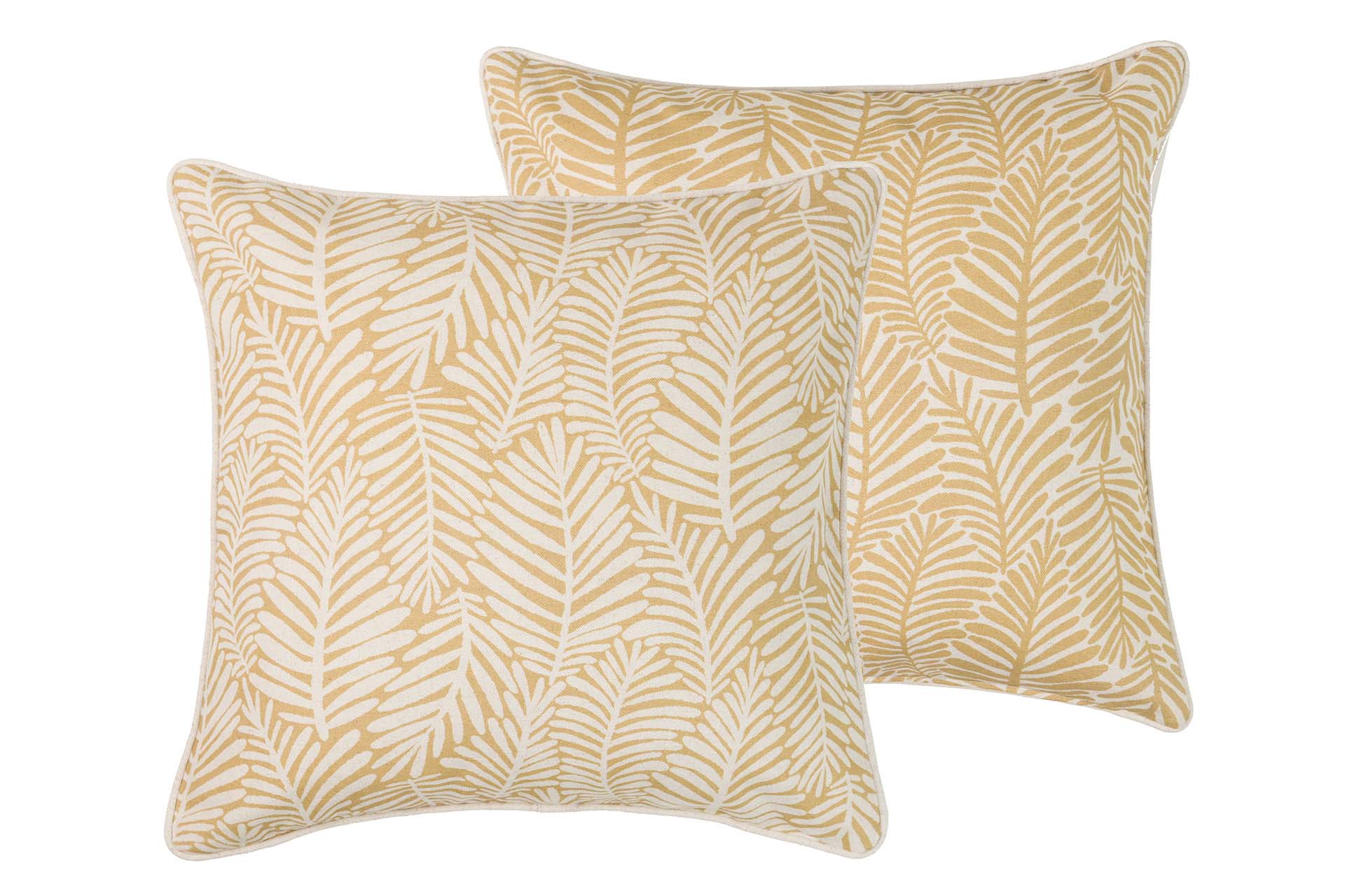 COJIN LINO HOJAS AMARILLAS 45x13x45 CM - Min.2 uds