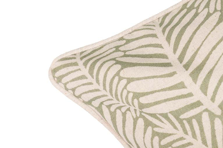 COJIN LINO HOJAS VERDES 45x13x45 CM - Min.2 uds