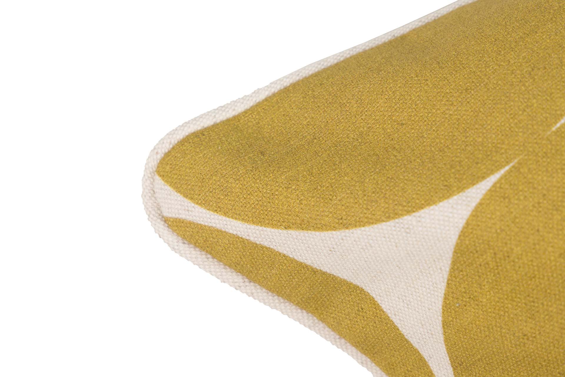 COJIN LINO CIRCULOS AMARILLOS 45x13x45 CM - Min.2 uds
