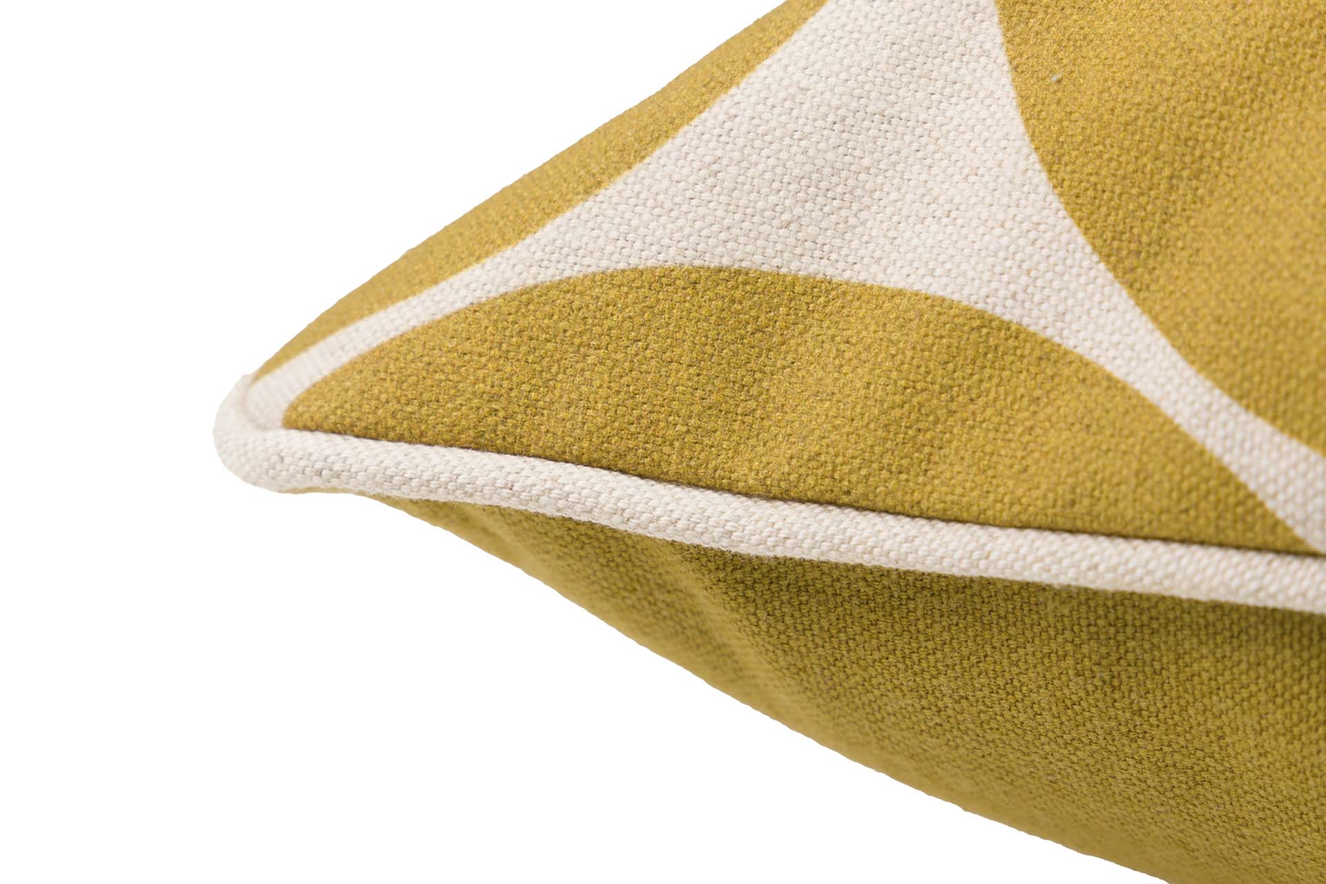 COJIN LINO CIRCULOS AMARILLOS 45x13x45 CM - Min.2 uds
