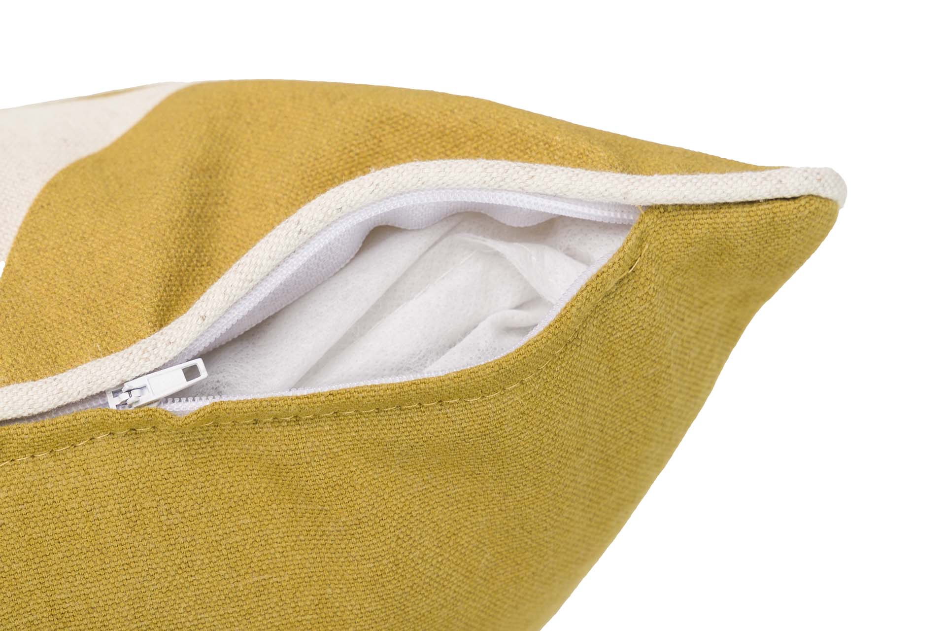 COJIN LINO CIRCULOS AMARILLOS 45x13x45 CM - Min.2 uds