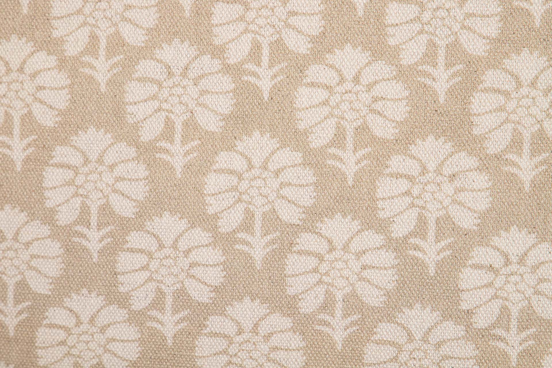 COJIN LINO FLORES MARRON 45x13x45 CM - Min.2 uds