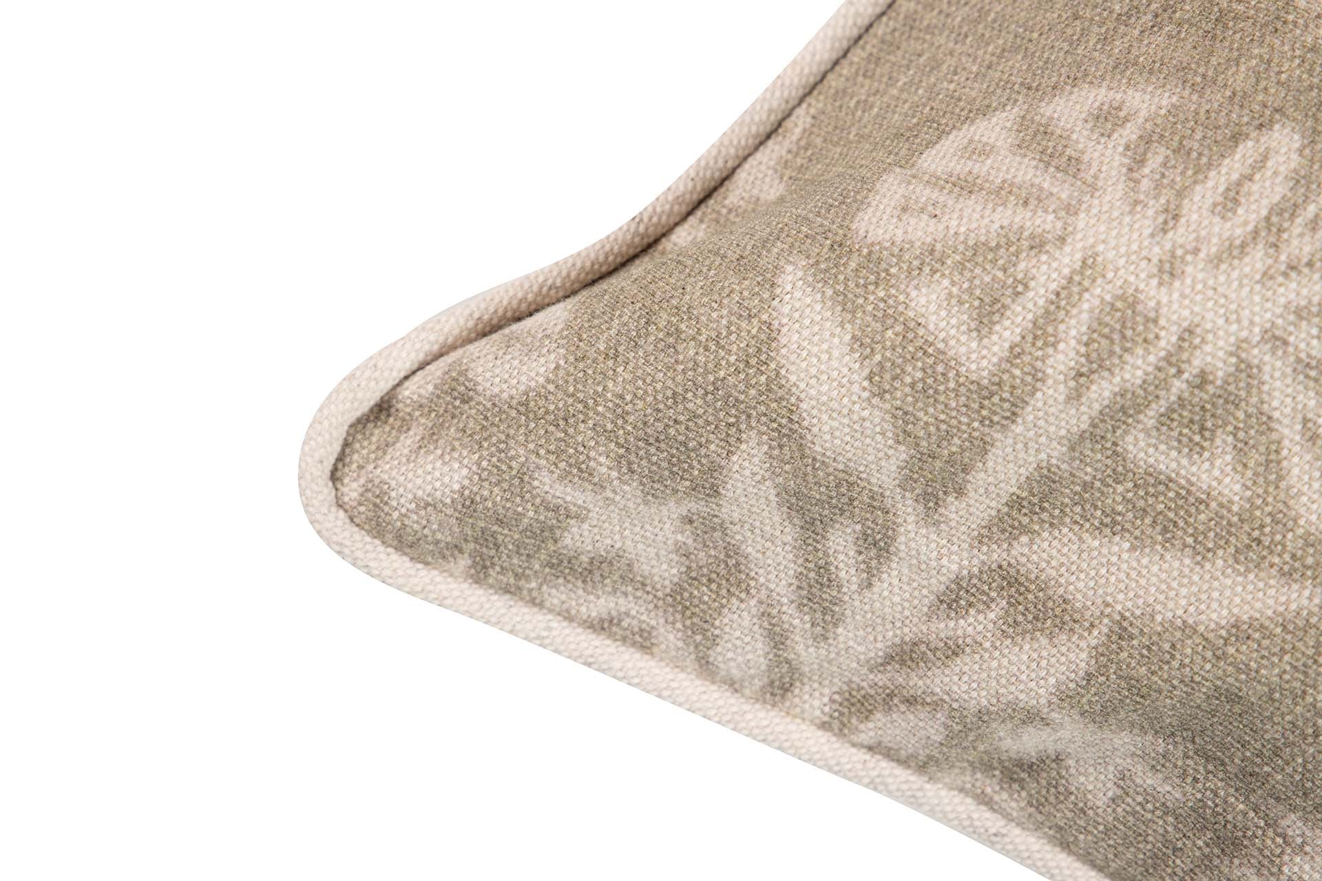 COJIN LINO PLANTAS MARRON 45x13x45 CM - Min.2 uds