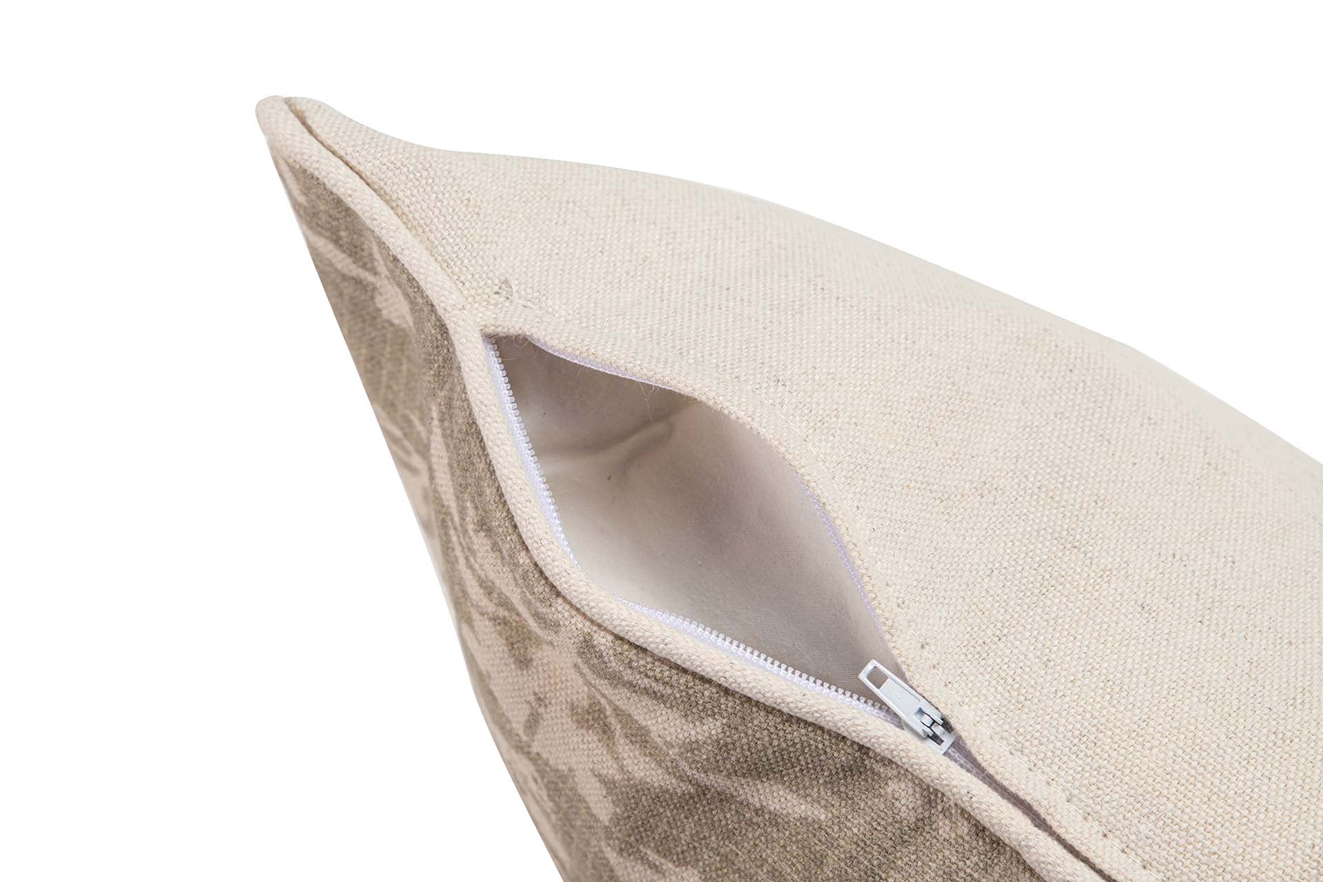 COJIN LINO PLANTAS MARRON 45x13x45 CM - Min.2 uds