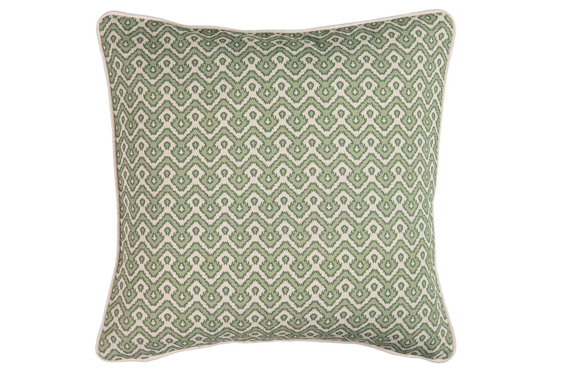 COJIN LINO GEOMETRICO VERDE 45x13x45 CM - Min.2 uds