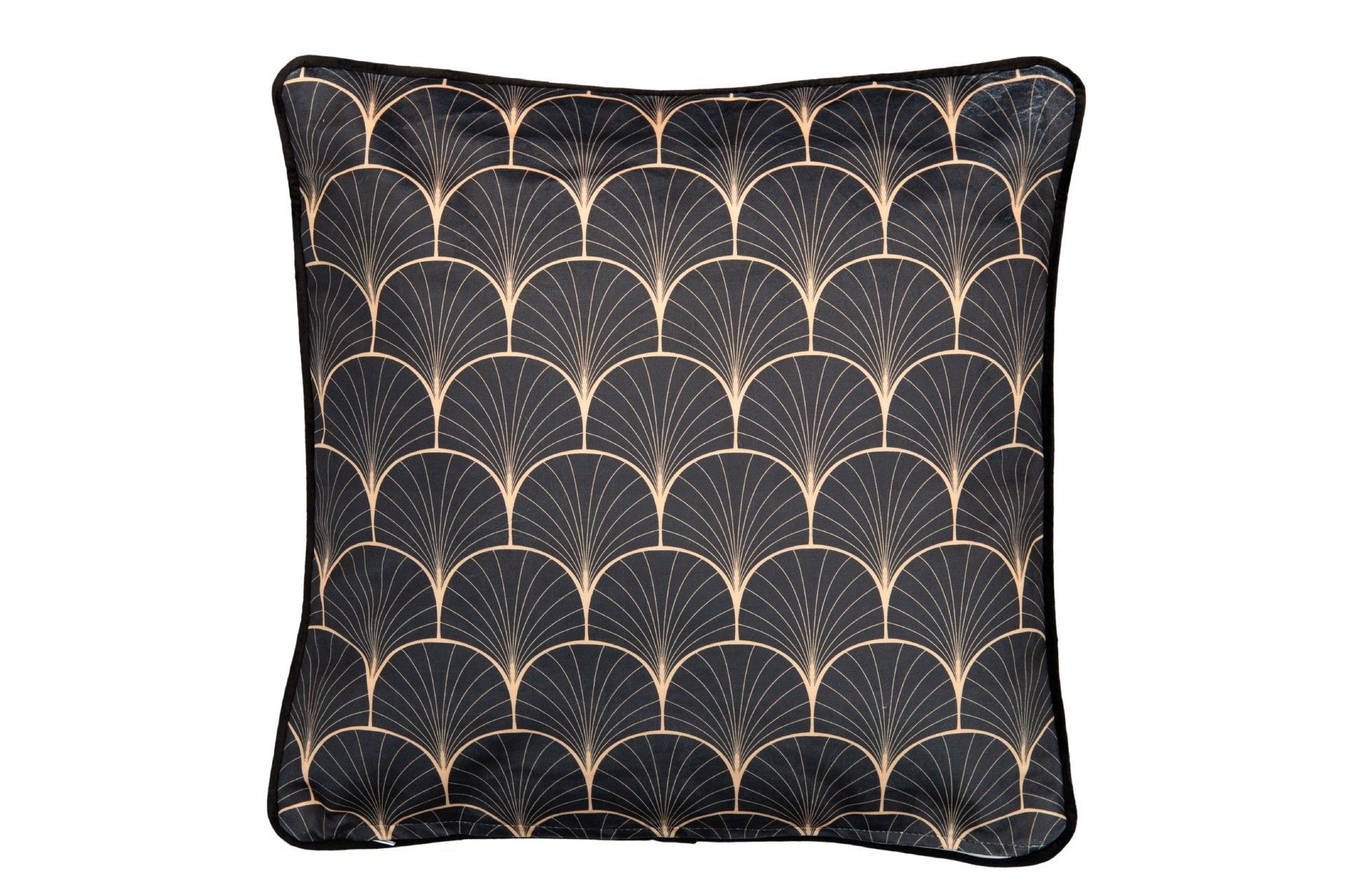 COJIN VELVET LEOPARDOS NEGRO DORADO 45x13x45 CM