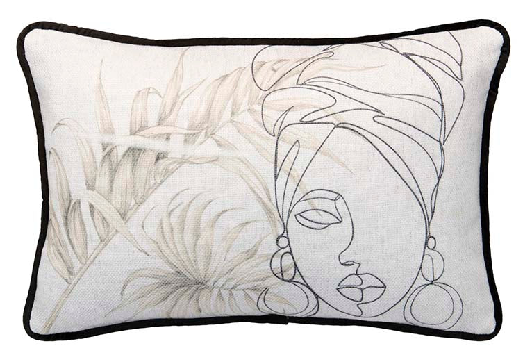 COJIN MUJER FORMAS GEOMETRICAS 45x13x30 CM - Min.2 uds