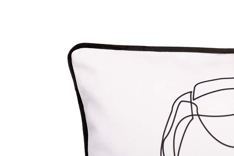 COJIN VELVET MUJER GEMETRICO 45x13x45 CM - Min.2 uds