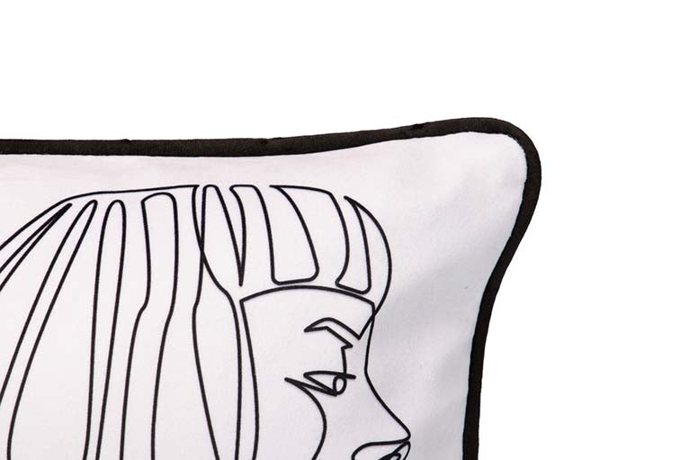 GEMETRIC WOMAN VELVET CUSHION 45x13x30 CM - Min. 2 pcs