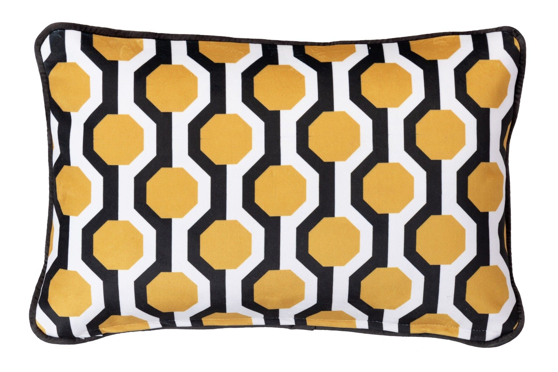 GEOMETRIC VELVET BULLDOG CUSHION 45x13x30 CM - Min.2 units