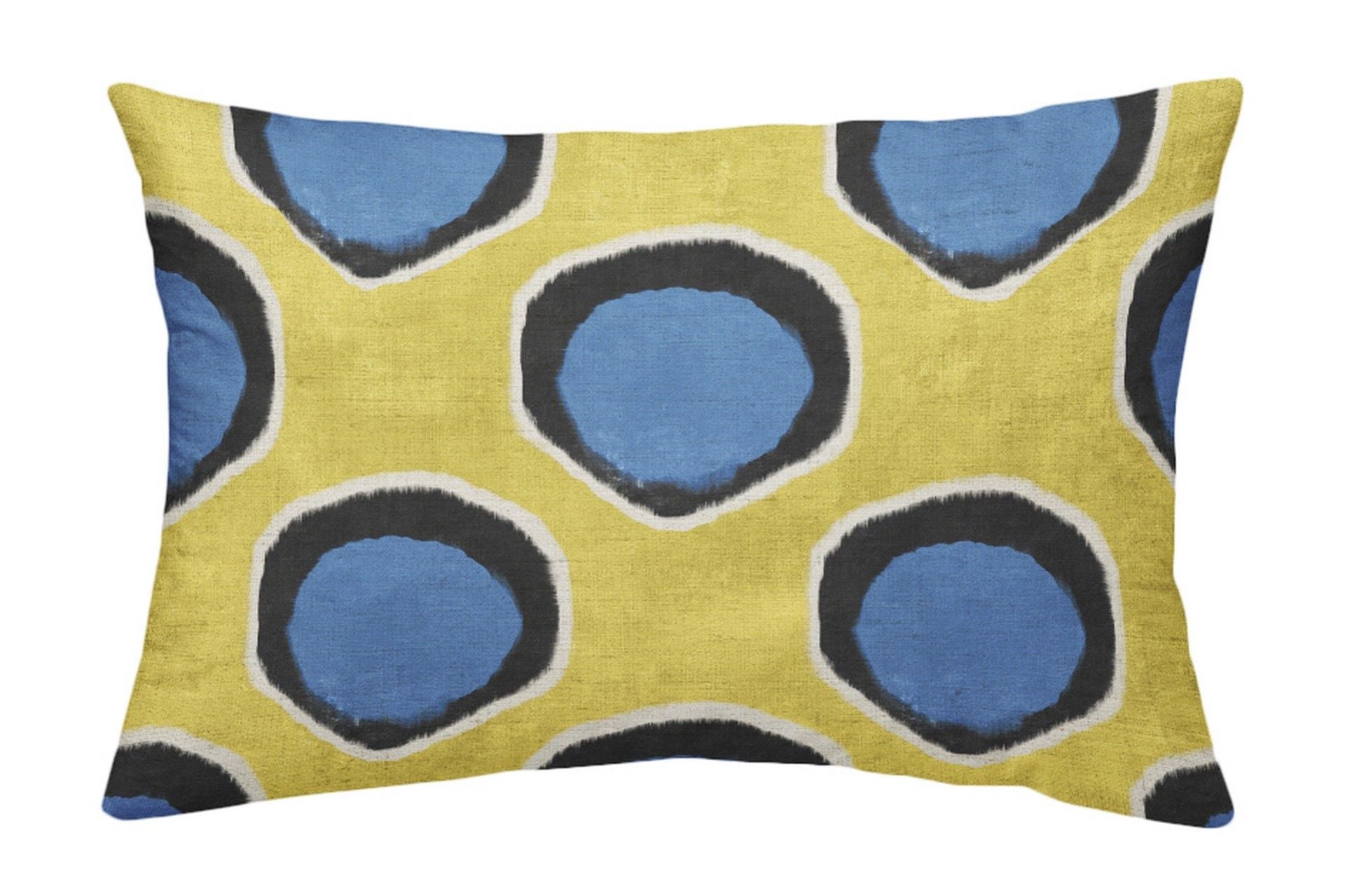 COJIN VELVET GEOMETRICO OJO 45x13x30 CM