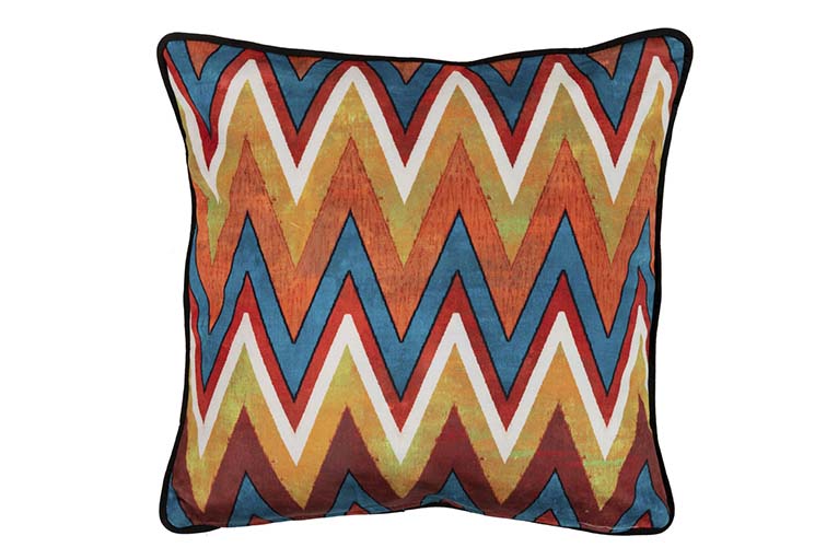 COJIN VELVET TIGRE ZIG ZAG 45x13x45 CM