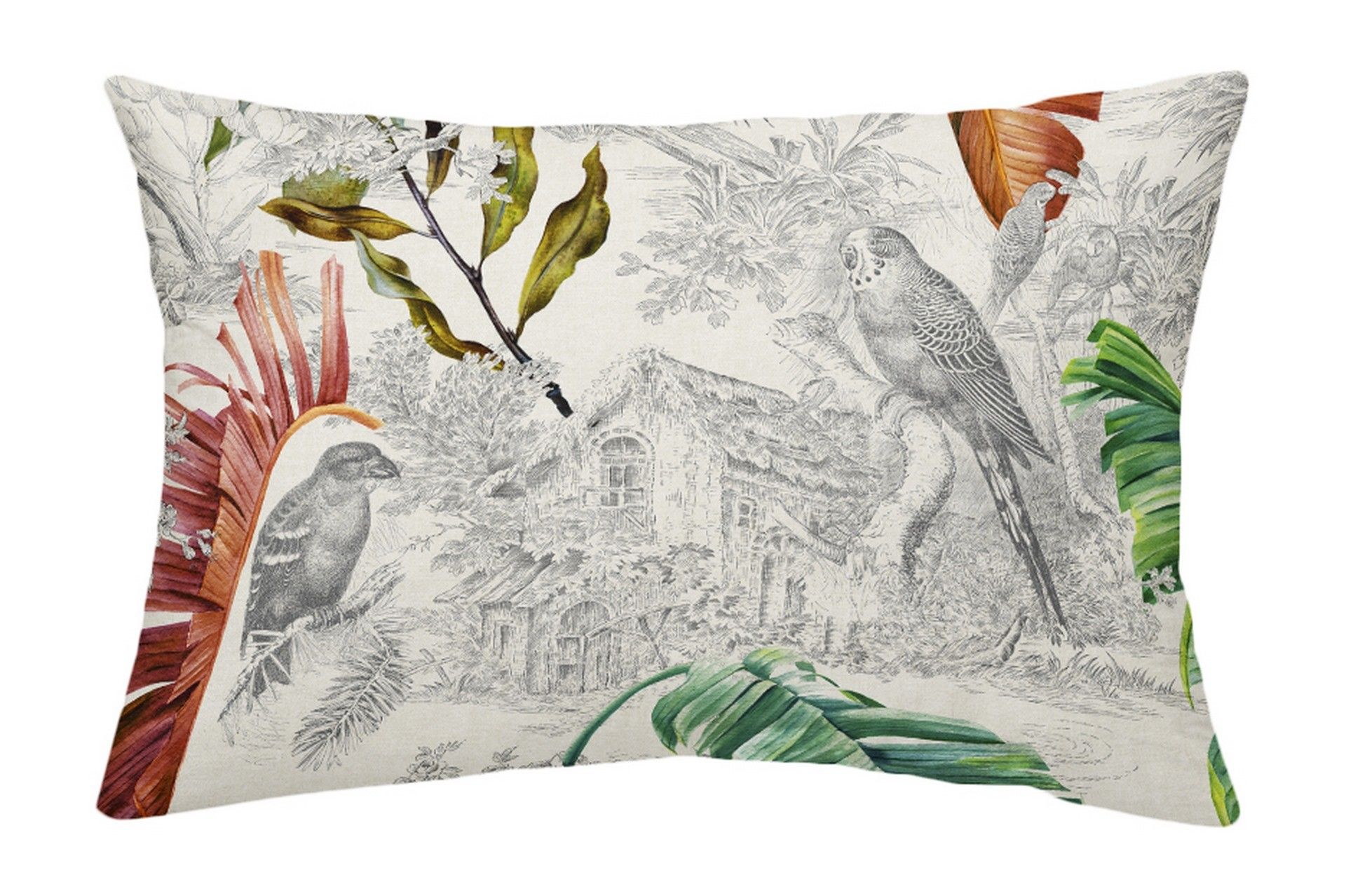 COJIN VELVET FLORES GEOMETRICO 45x13x30 CM - Min.2 uds