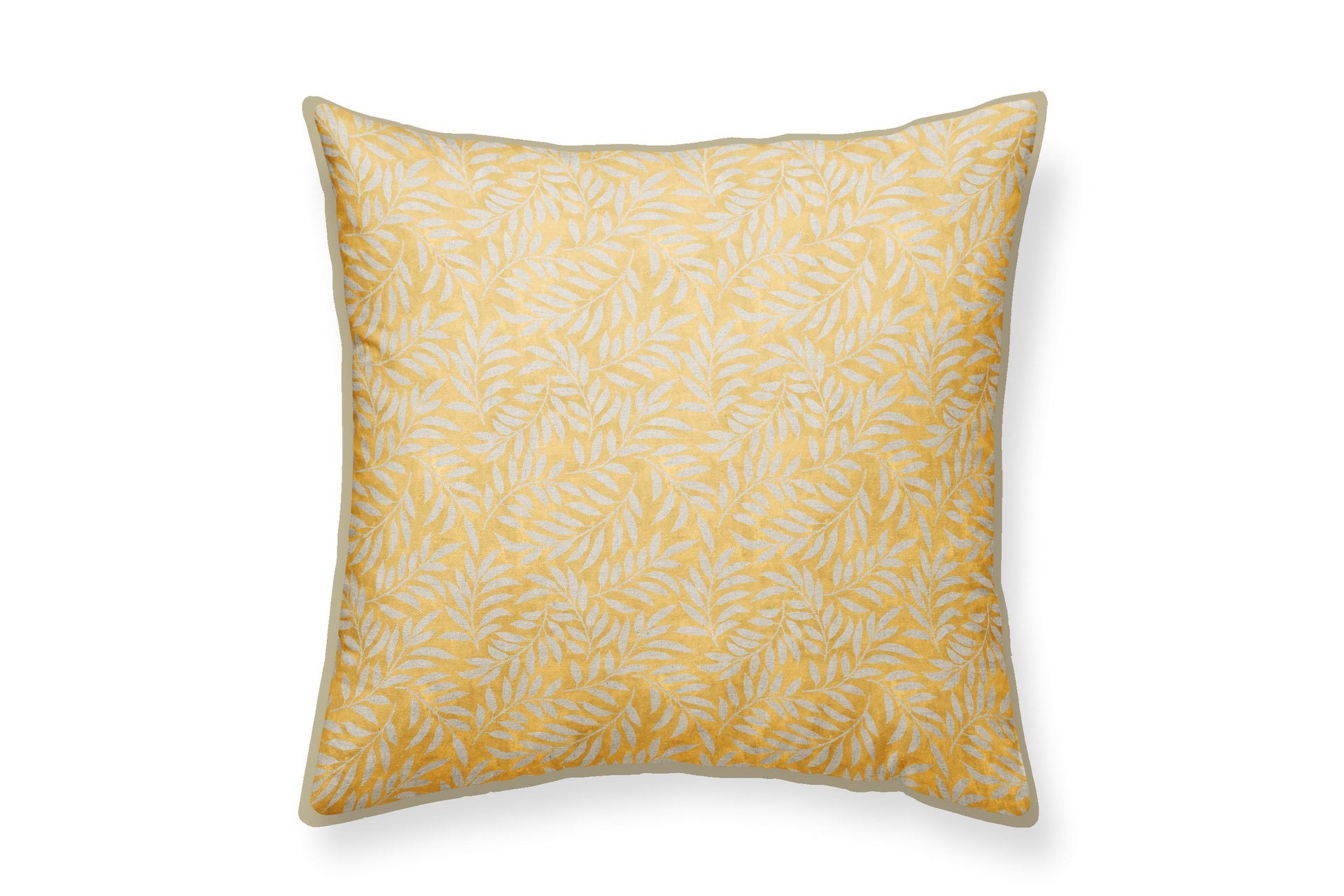 COJIN LINO HOJAS 45x45 CM - Min.2 uds