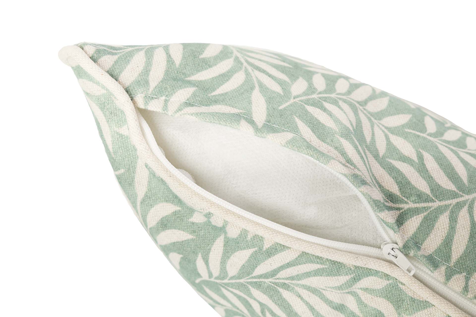 COJIN LINO HOJAS 45x45 CM - Min.2 uds