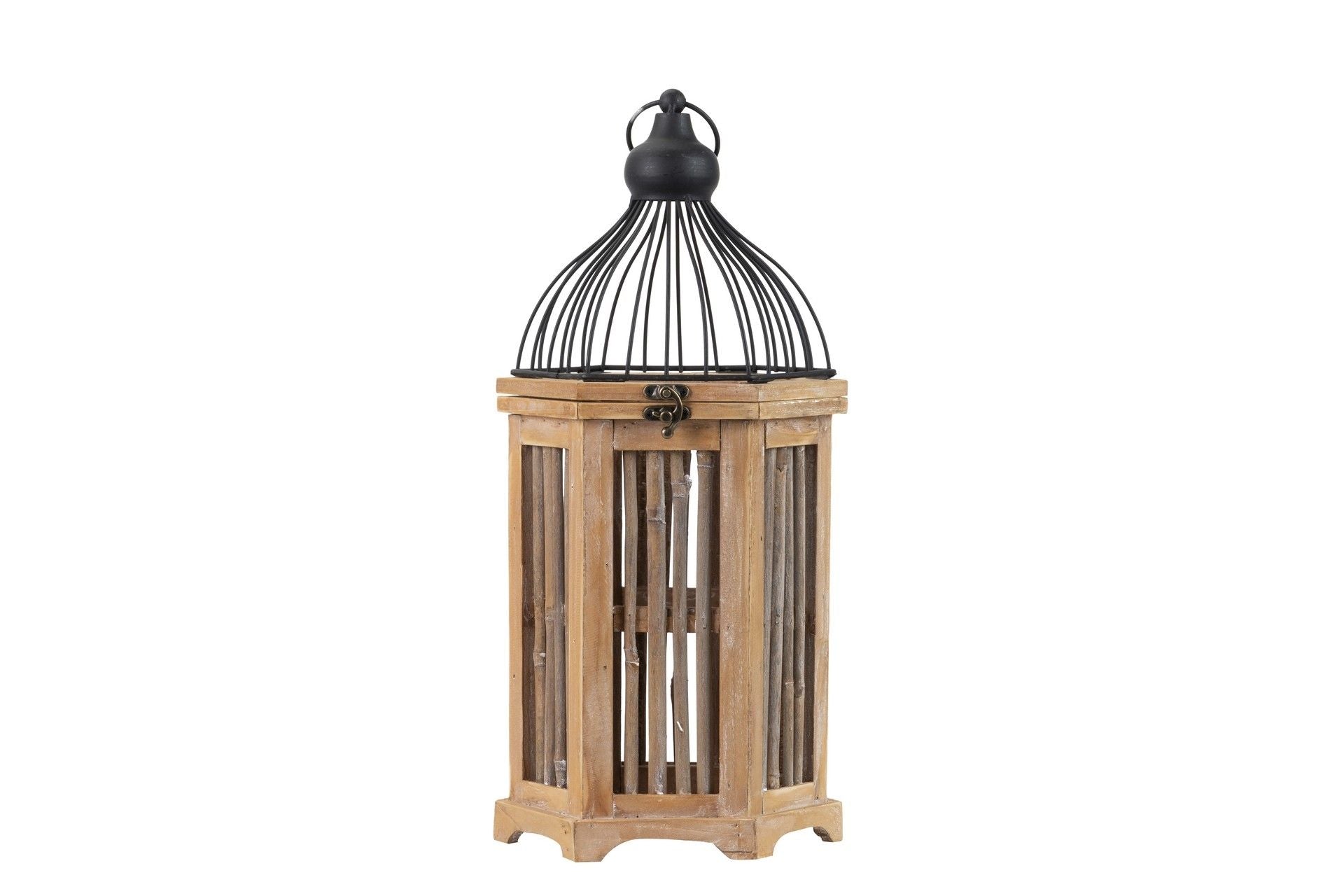 SET 2 ANTIQUE LANTERN 31x27x66/22x19x48 CM