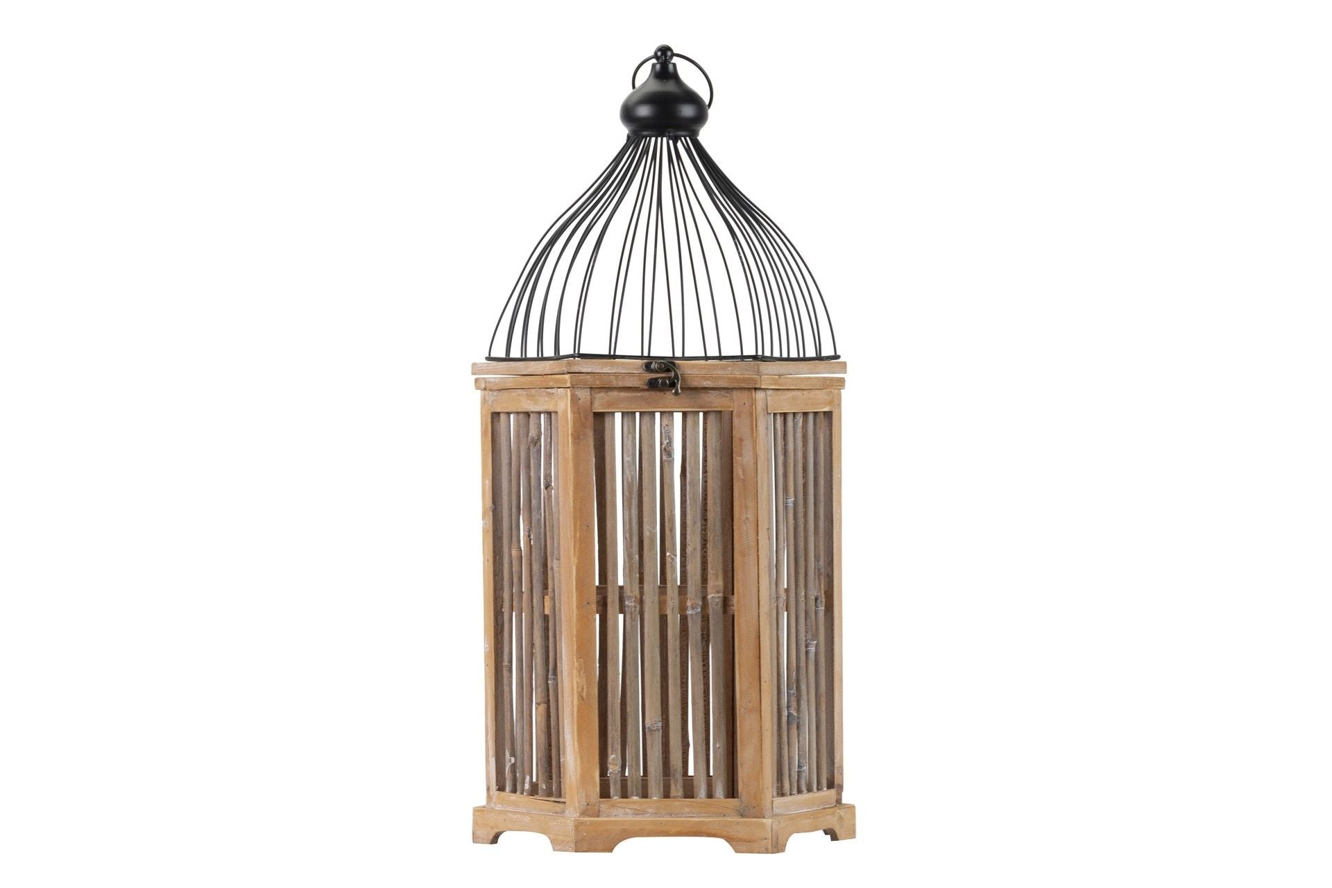SET 2 FAROLES ANTIQUE  31x27x66/22x19x48 CM