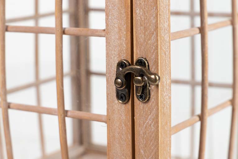 SET 2 ANTIQUE LANTERN 30x30x80 / ​​22x22x53 CM