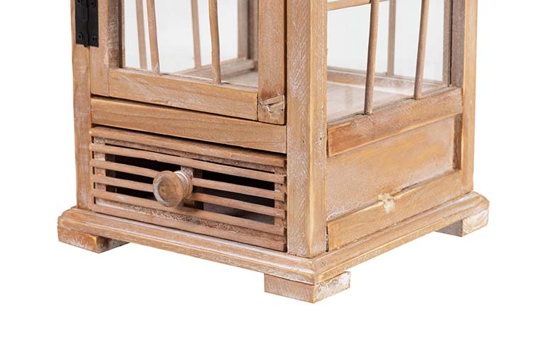 SET 2 ANTIQUE LANTERN 30x30x80 / ​​22x22x53 CM