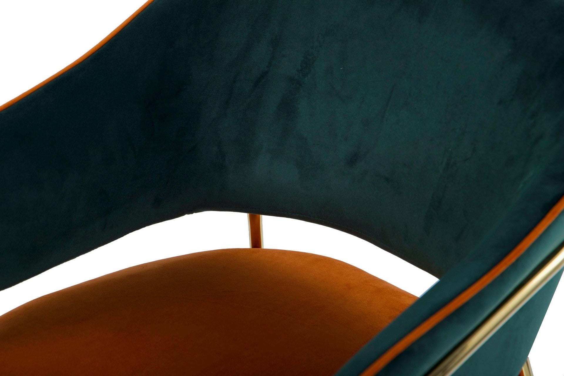 GREEN ORANGE VELVET CHAIR 57x59x82 CM - Min. 2 pcs
