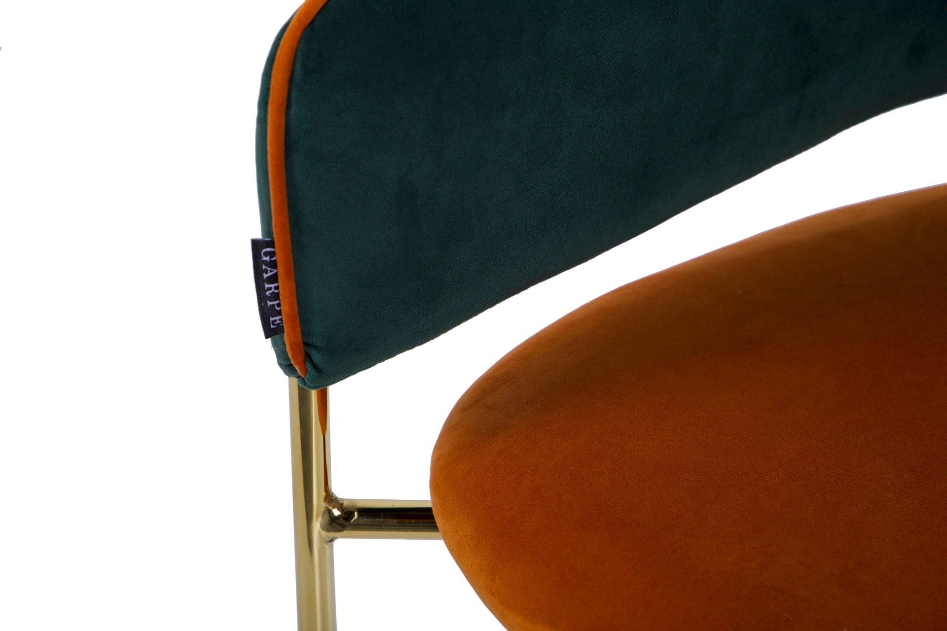 GREEN ORANGE VELVET CHAIR 57x59x82 CM - Min. 2 pcs
