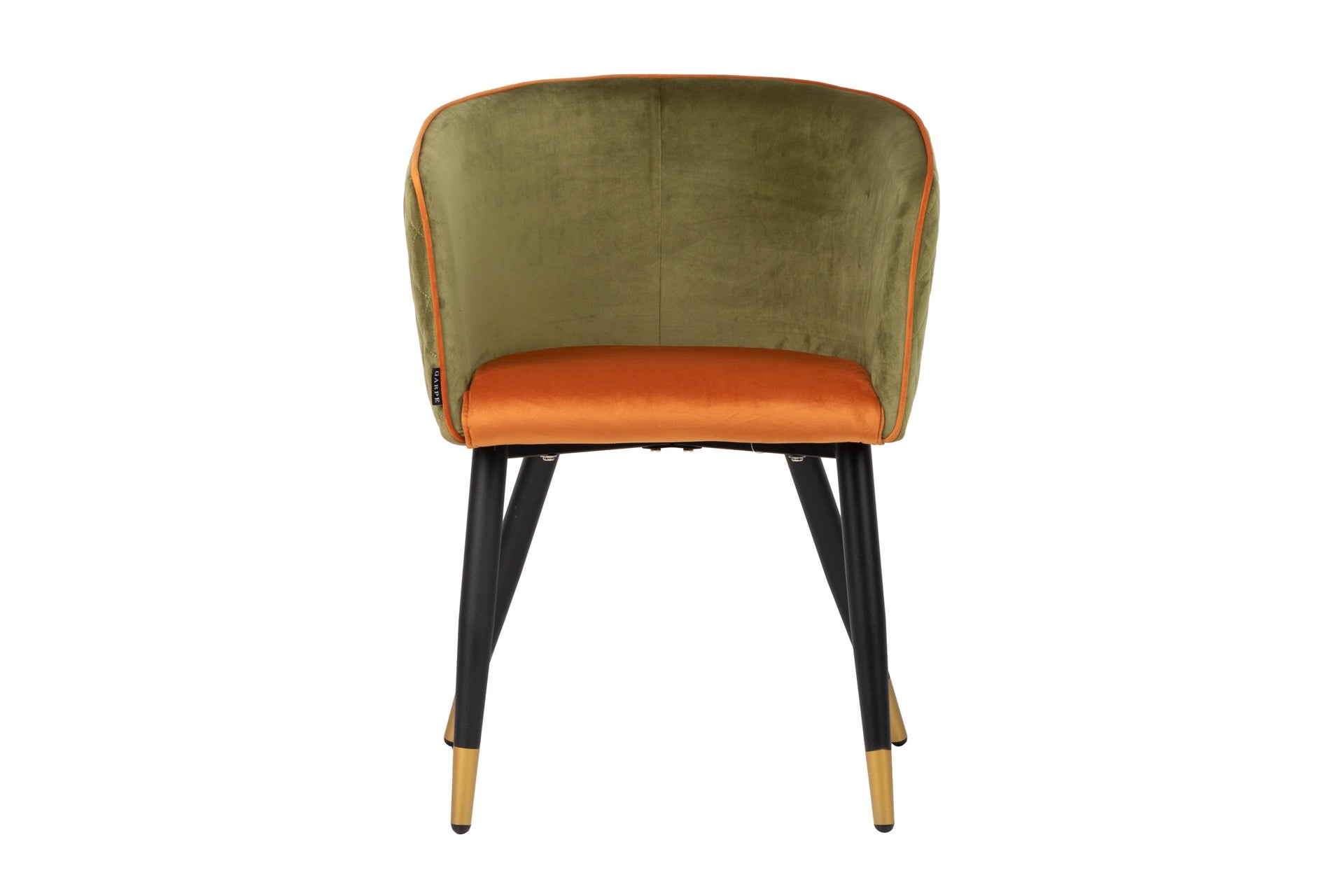 CHAIR WITH GREEN ORANGE VELVET HANDLE 55x57x76 CM - Min. 2 pcs