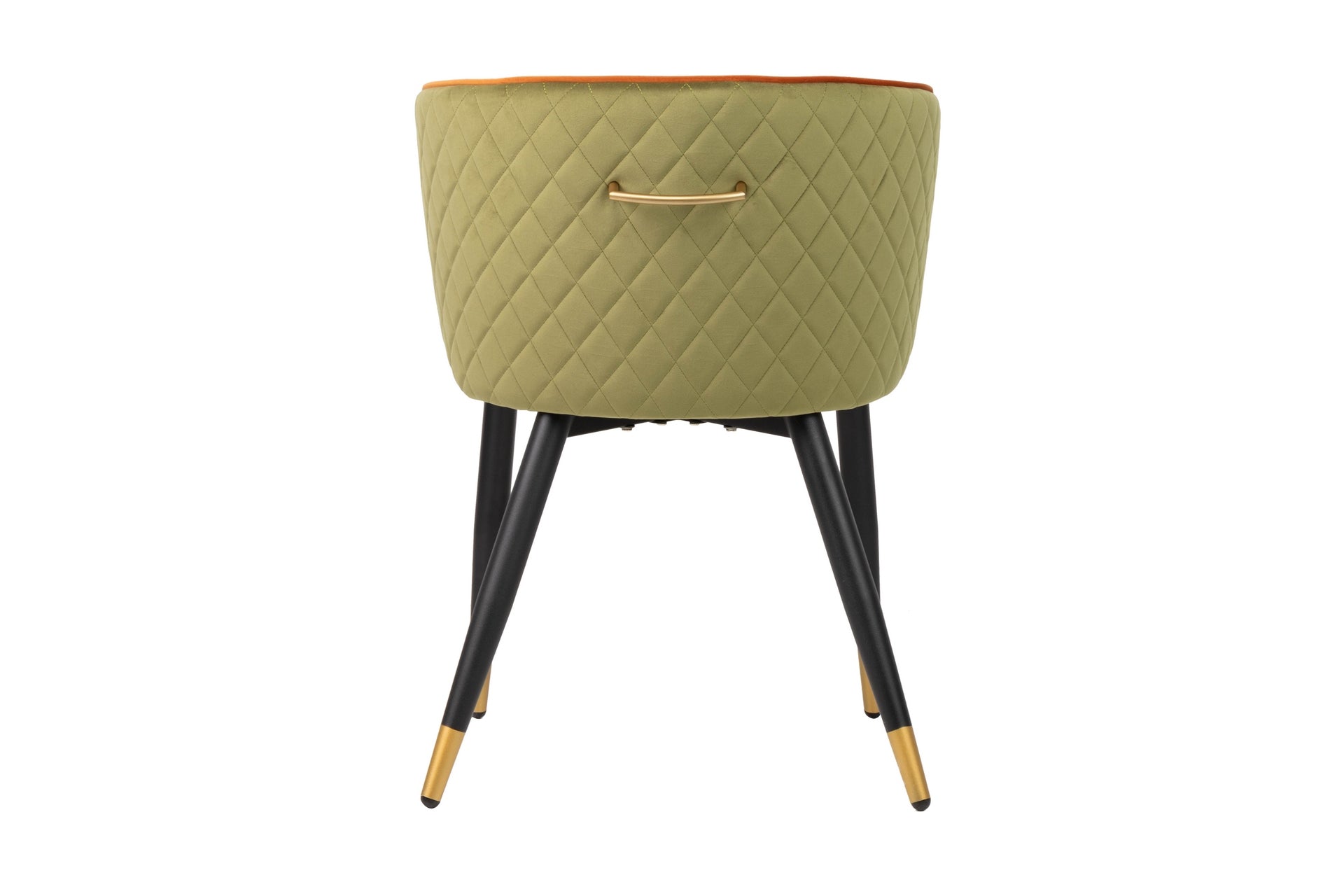 CHAIR WITH GREEN ORANGE VELVET HANDLE 55x57x76 CM - Min. 2 pcs