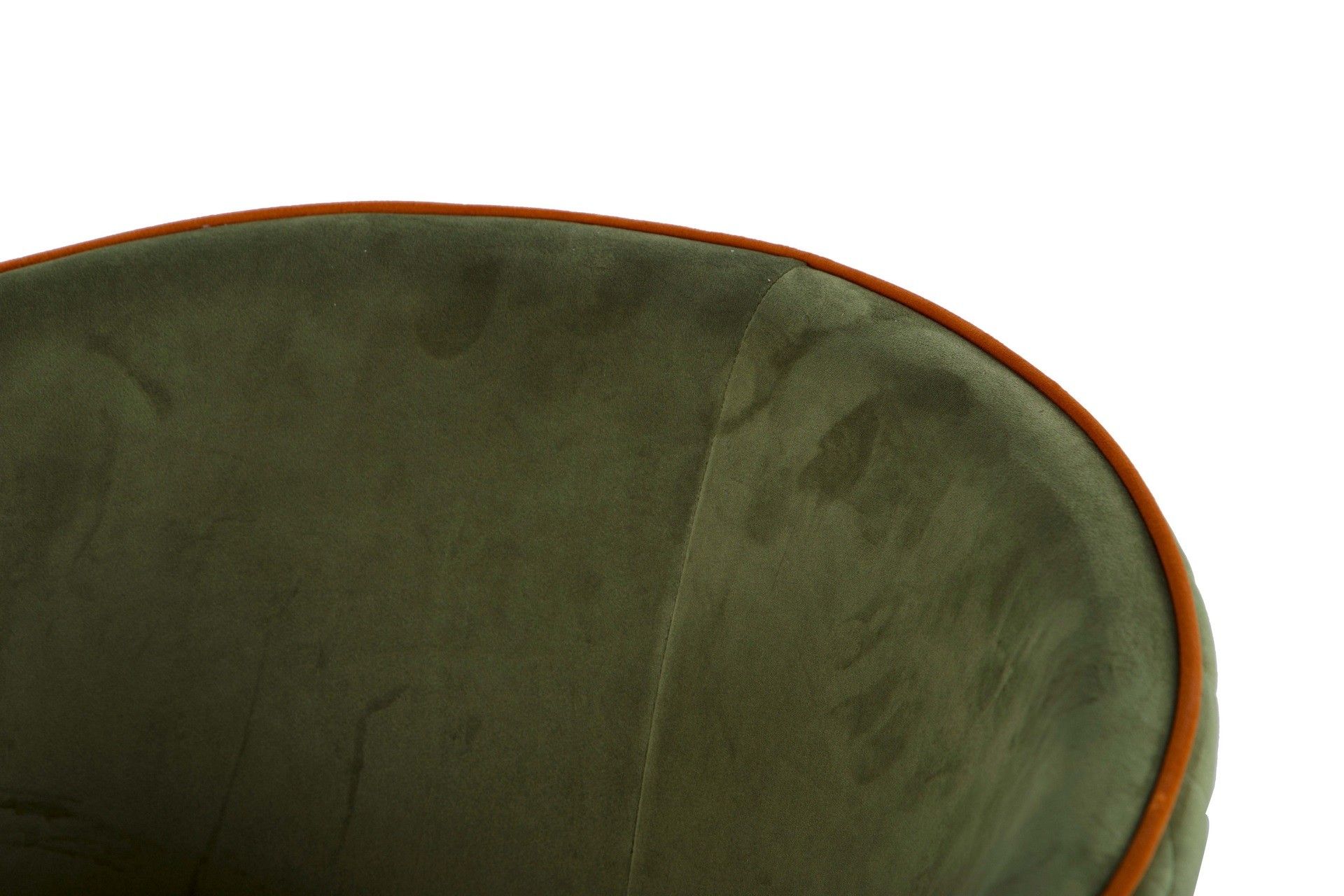 CHAIR WITH GREEN ORANGE VELVET HANDLE 55x57x76 CM - Min. 2 pcs