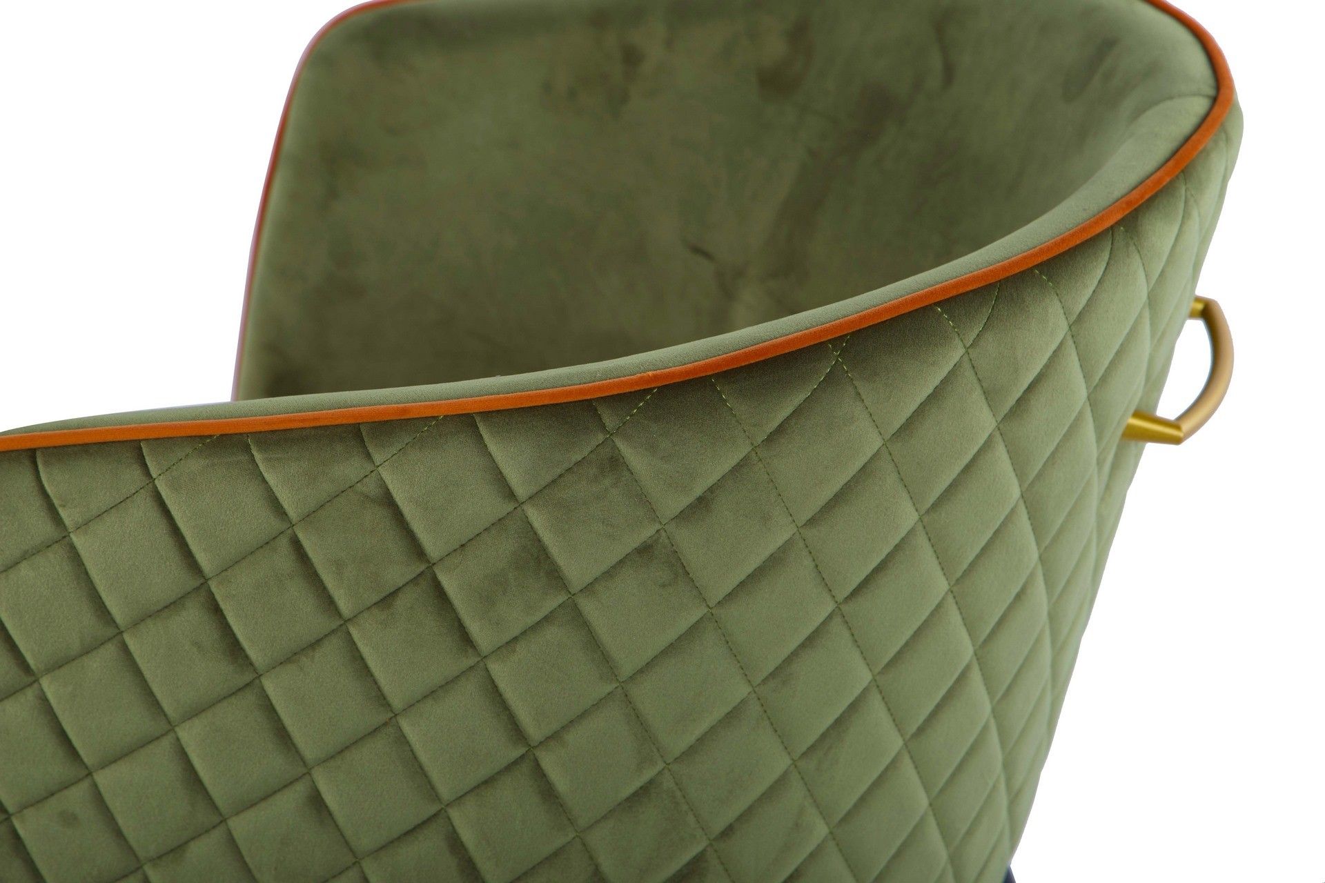 CHAIR WITH GREEN ORANGE VELVET HANDLE 55x57x76 CM - Min. 2 pcs