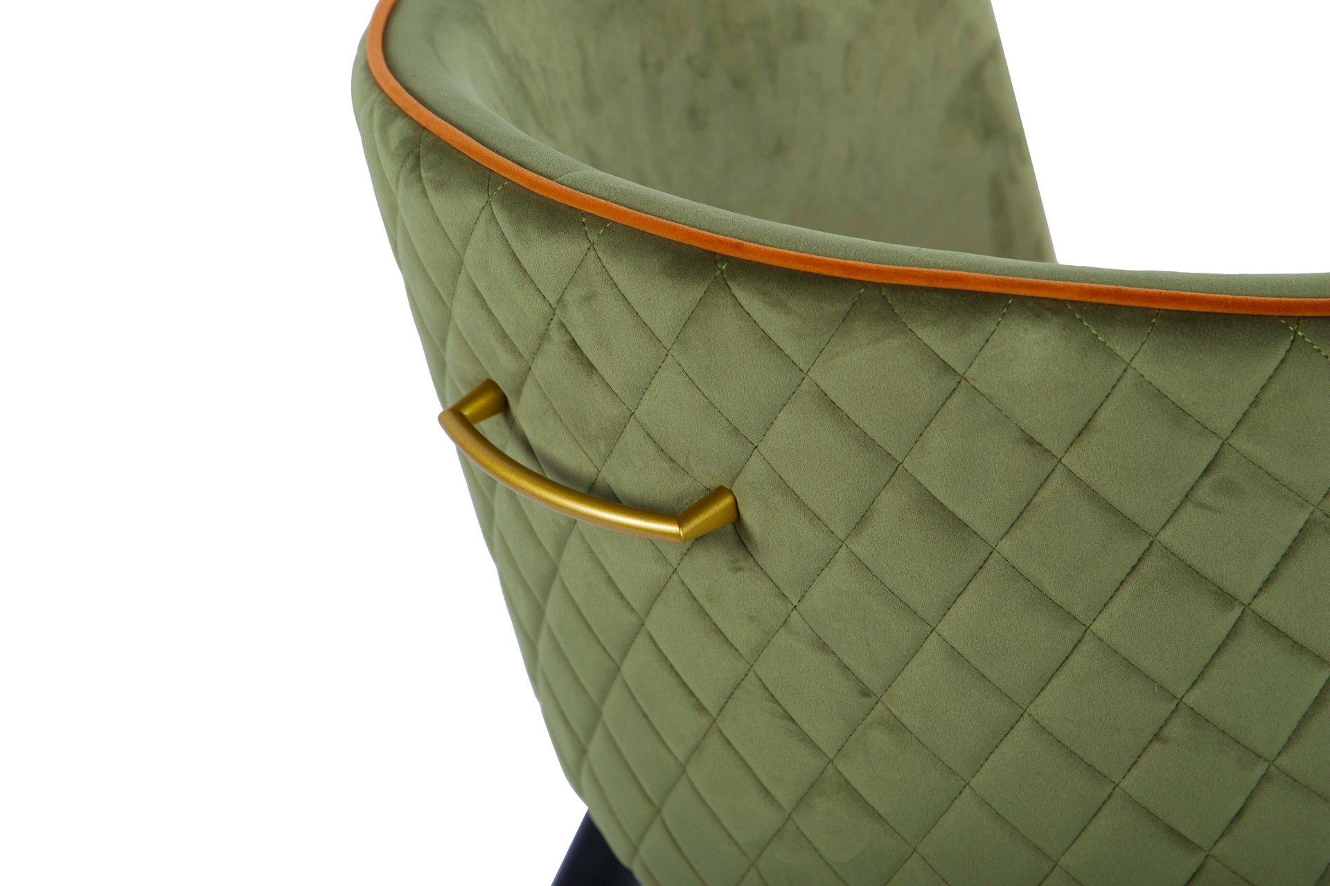 CHAIR WITH GREEN ORANGE VELVET HANDLE 55x57x76 CM - Min. 2 pcs