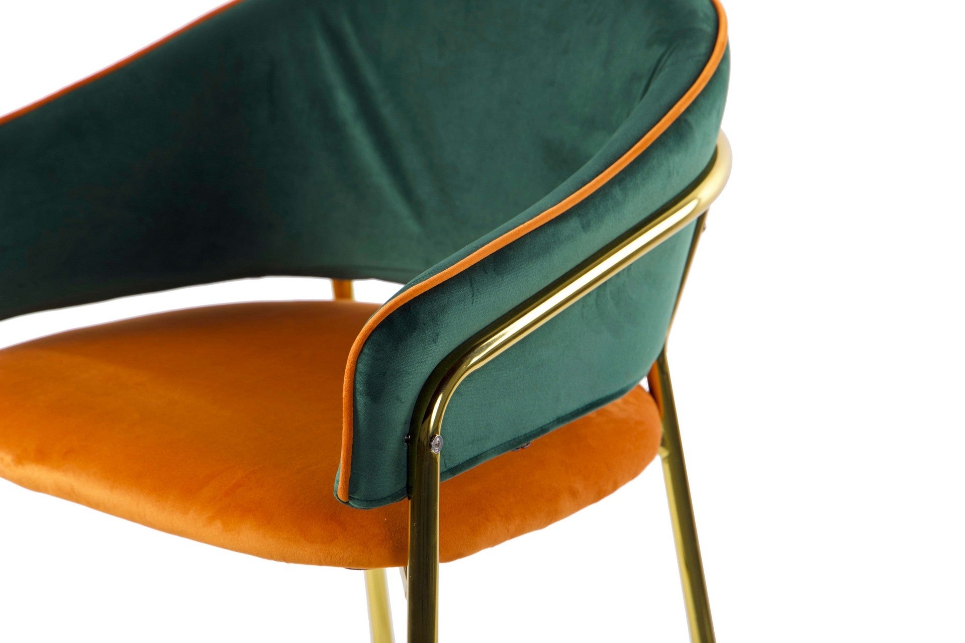 TABURETE BAR VELVET VERDE NARANJA 53x52x99 CM