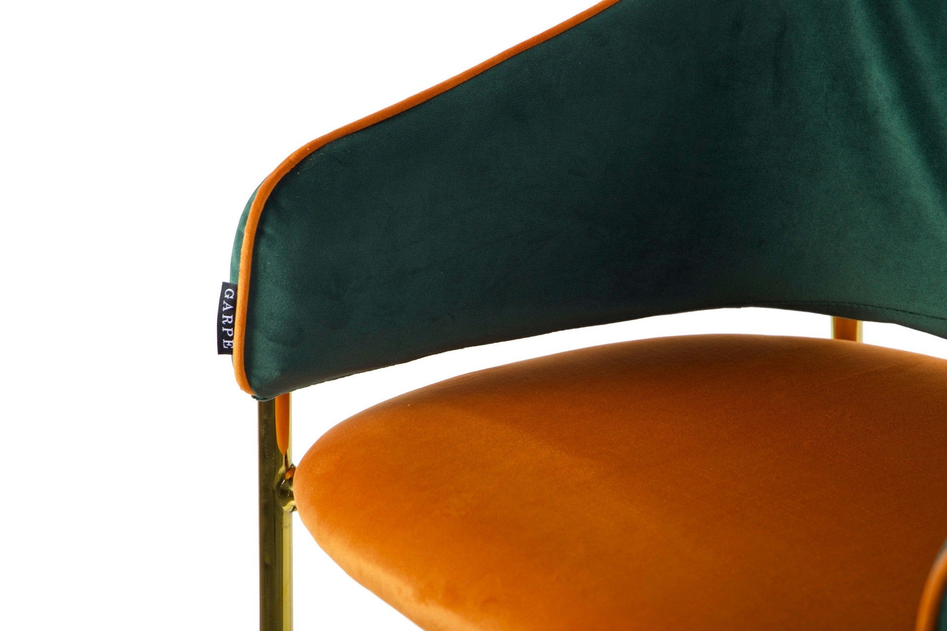 TABURETE BAR VELVET VERDE NARANJA 53x52x99 CM