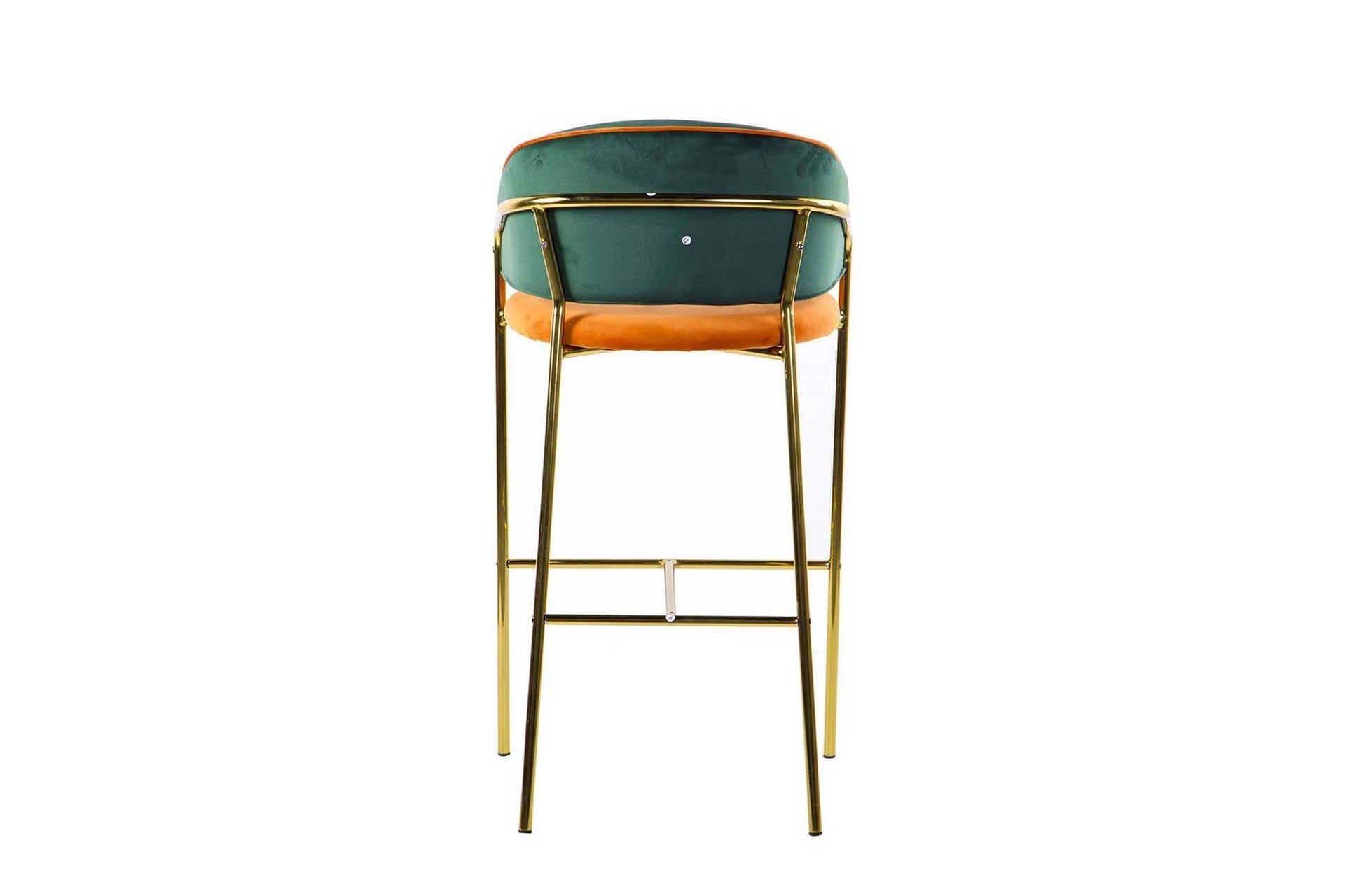 TABURETE BAR VELVET VERDE NARANJA 53x52x99 CM