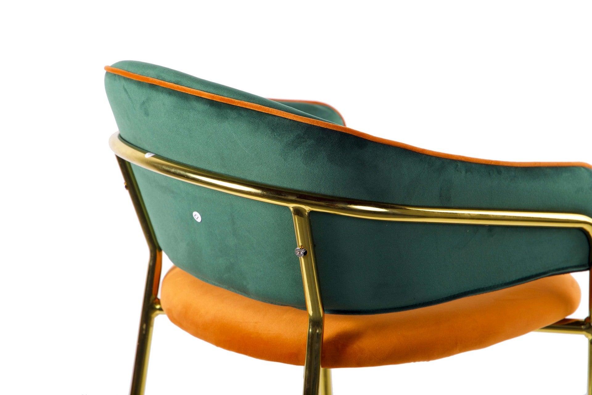 TABURETE BAR VELVET VERDE NARANJA 53x52x99 CM