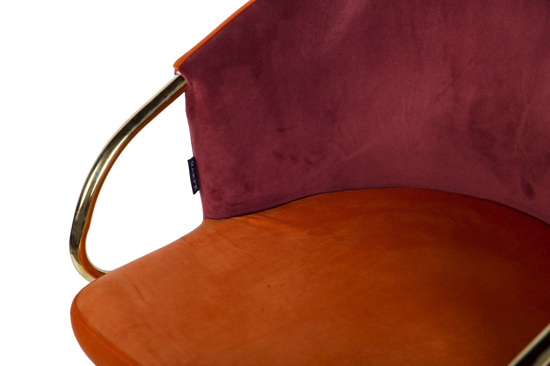 SWIVEL CHAIR VELVET MAROON ORANGE 55x58x77 CM - Min. 2 pcs