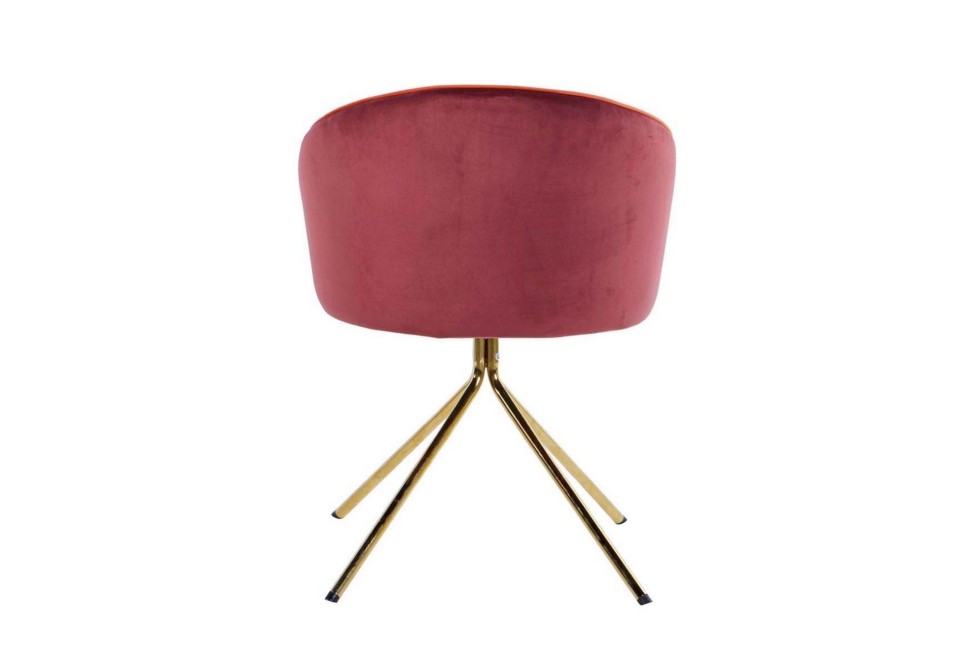 SWIVEL CHAIR VELVET MAROON ORANGE 55x58x77 CM - Min. 2 pcs