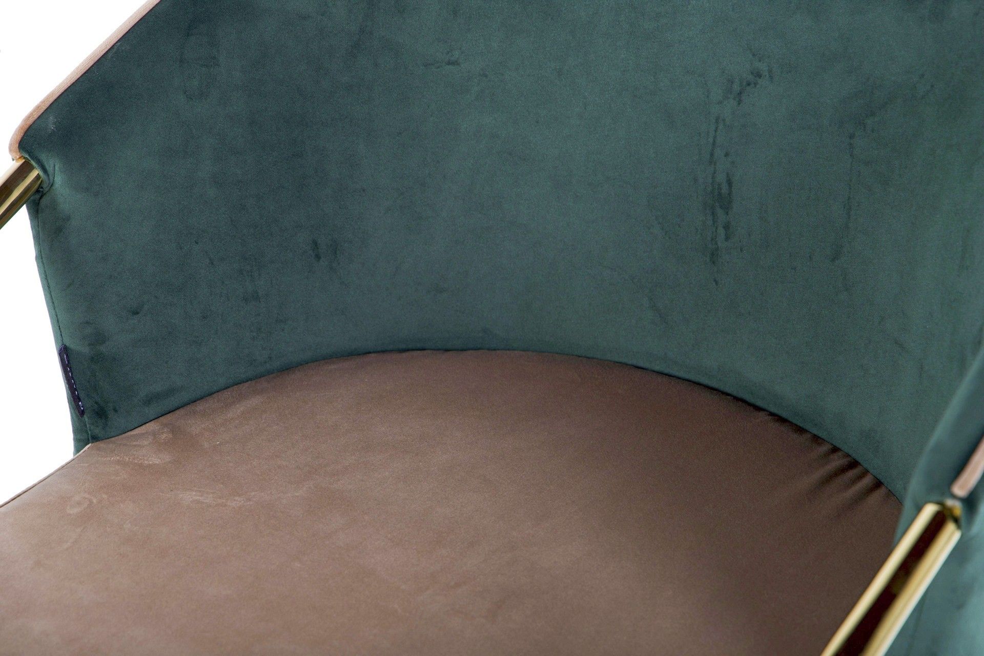 SWIVEL CHAIR VELVET BEIGE GREEN 55x58x77 CM - Min. 2 pcs