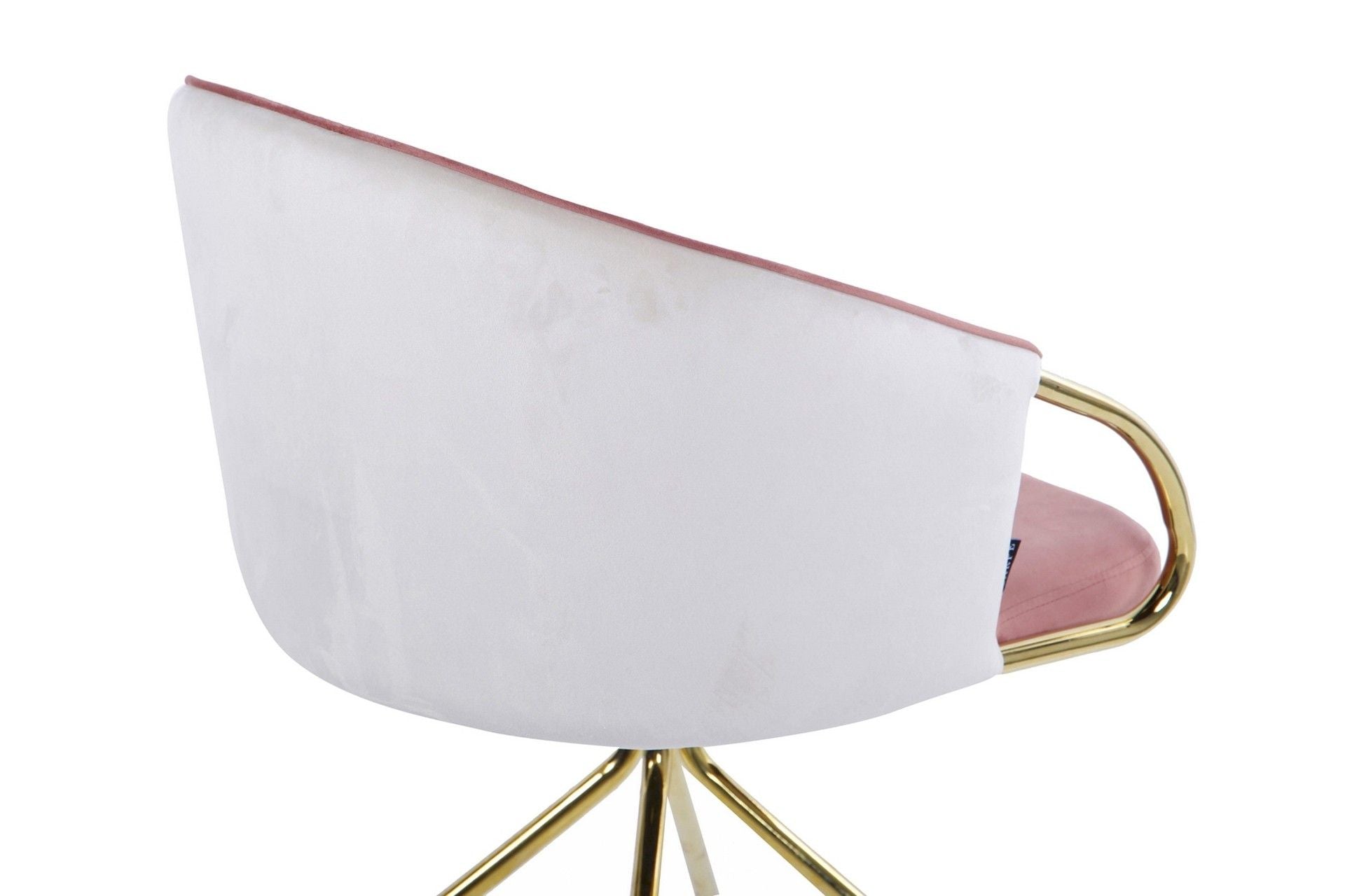 SWIVEL CHAIR VELVET BEIGE-PINK 55x58x77 CM - Min. 2 pcs