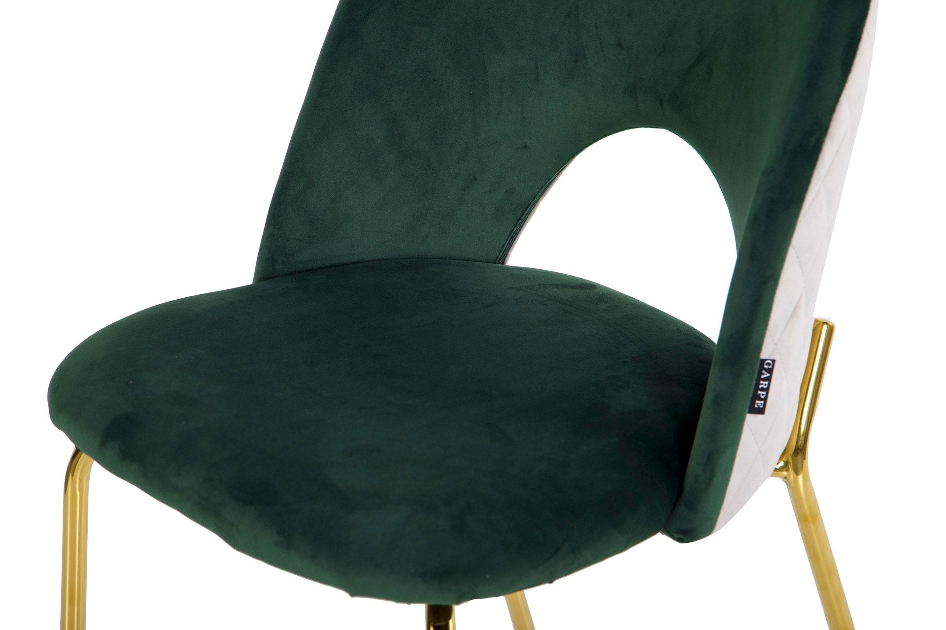 CADEIRA VELUDO VERDE CINZA 49x53x87CM