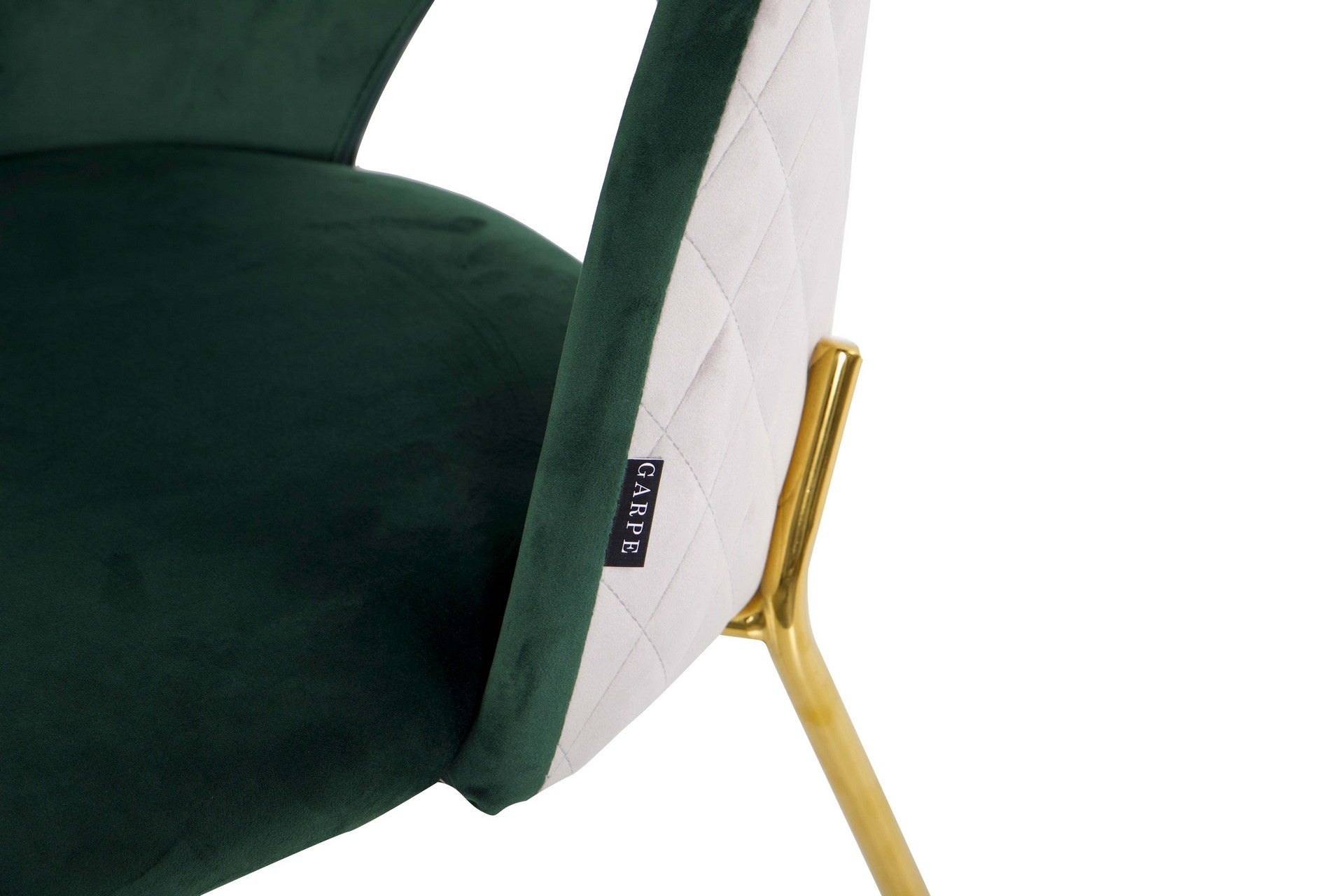 VELVET CHAIR GREEN GRAY 49x53x87CM