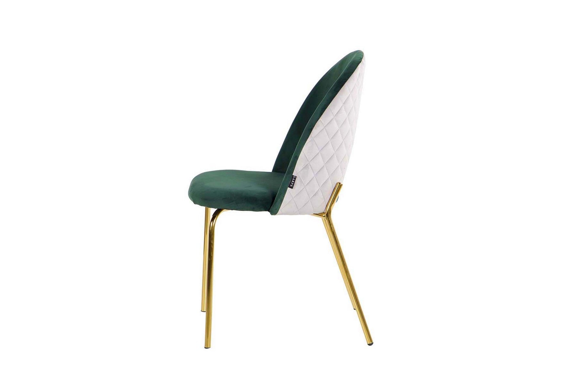 VELVET CHAIR GREEN GRAY 49x53x87CM