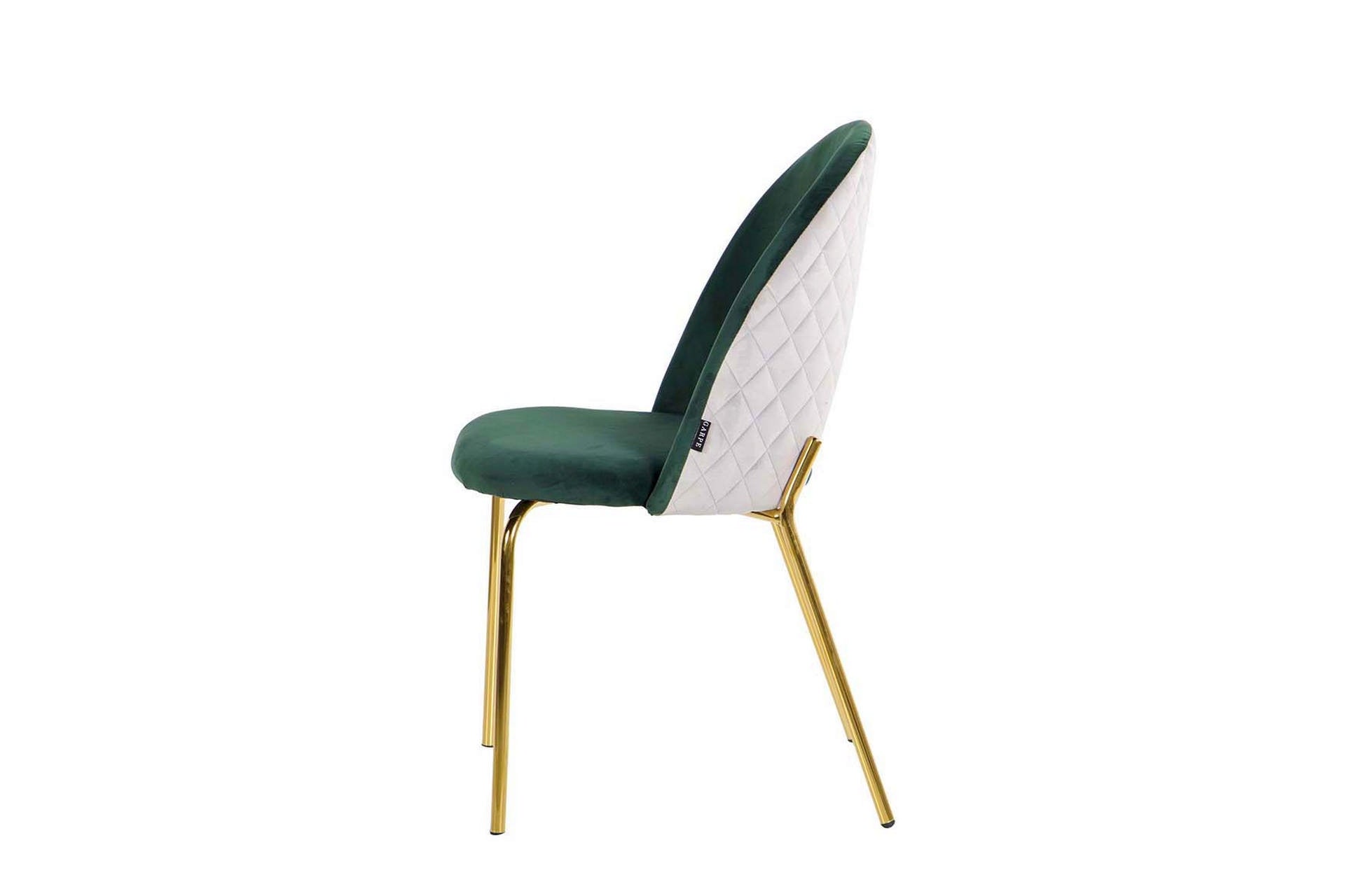 CADEIRA VELUDO VERDE CINZA 49x53x87CM
