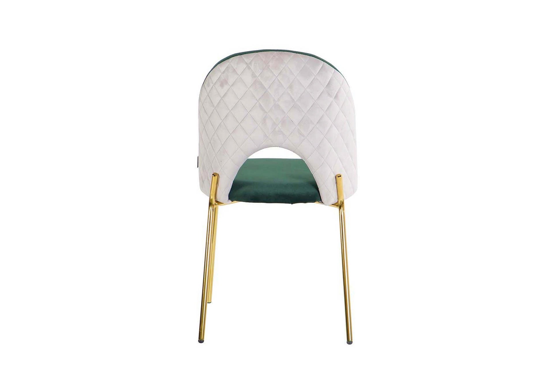 CADEIRA VELUDO VERDE CINZA 49x53x87CM