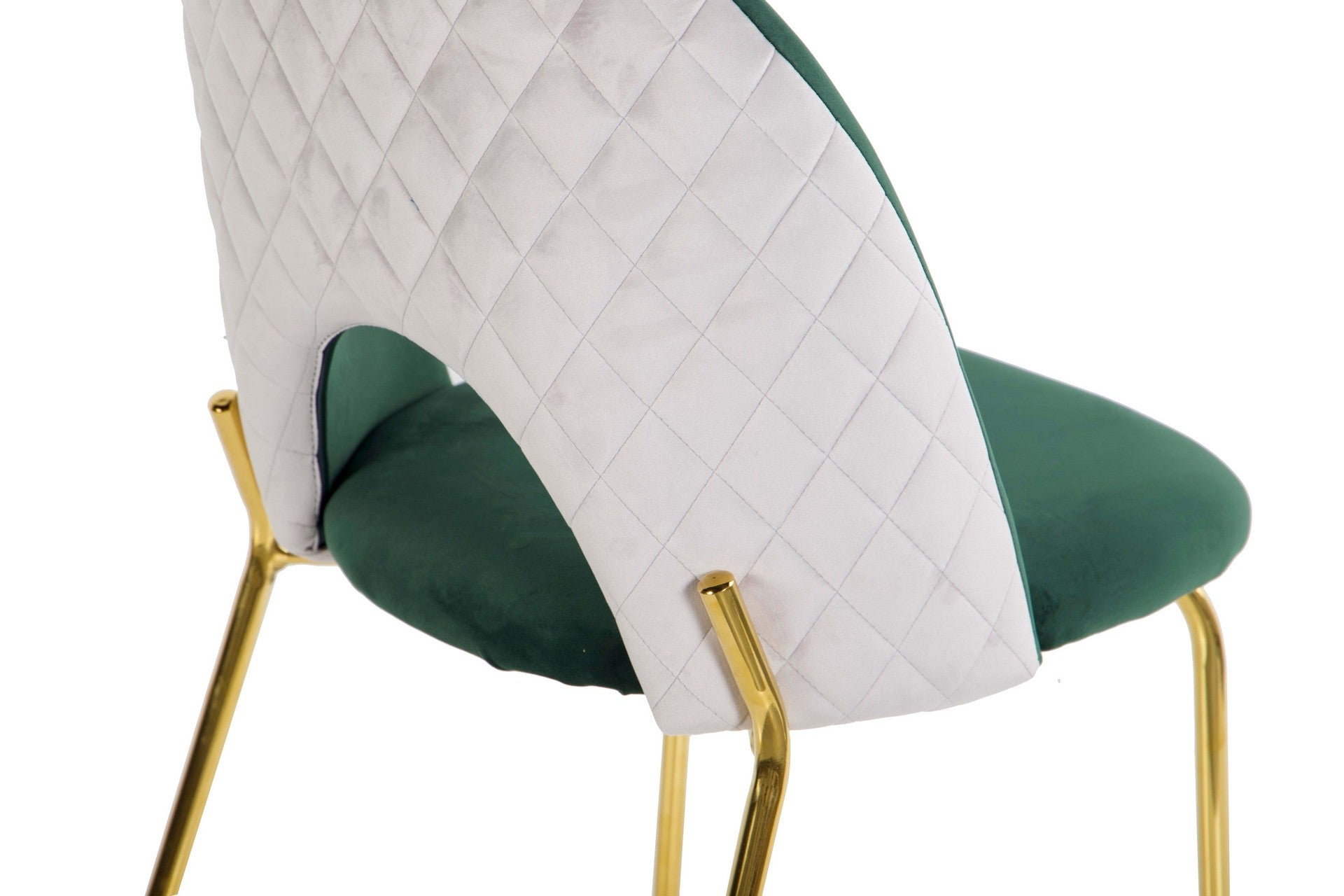 VELVET CHAIR GREEN GRAY 49x53x87CM