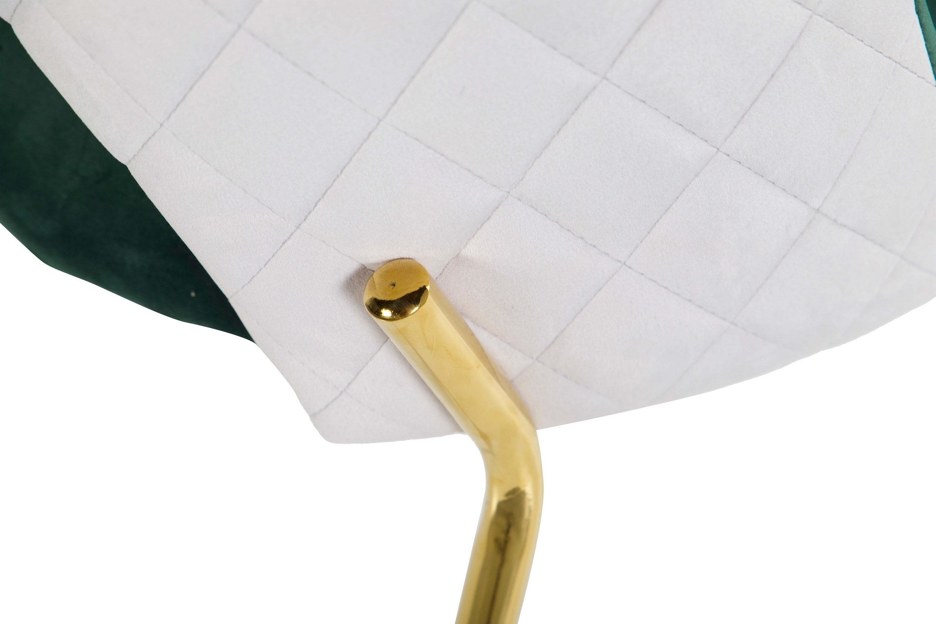 CADEIRA VELUDO VERDE CINZA 49x53x87CM