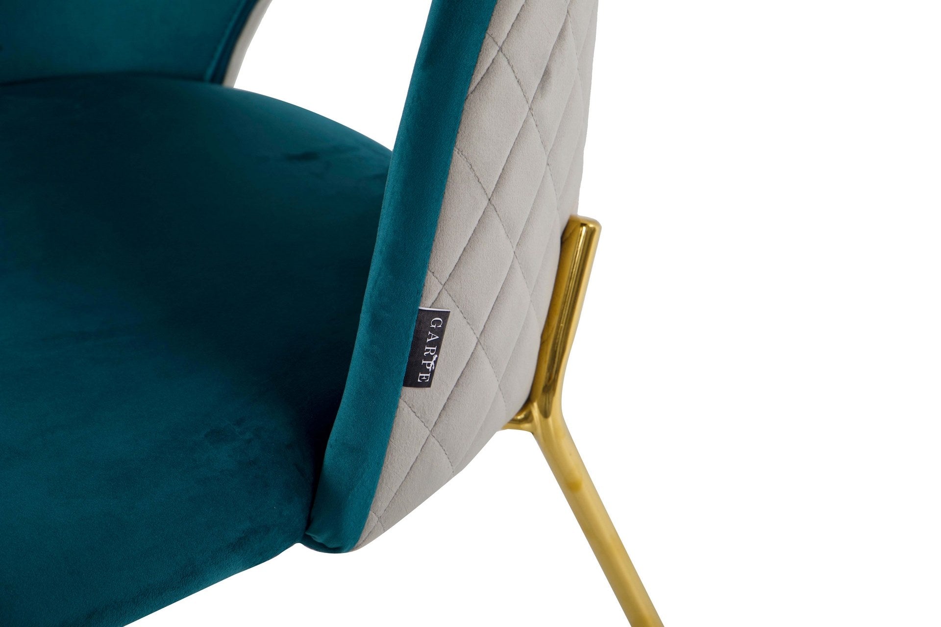 CADEIRA DE VELUDO AZUL CINZA 49x53x87CM