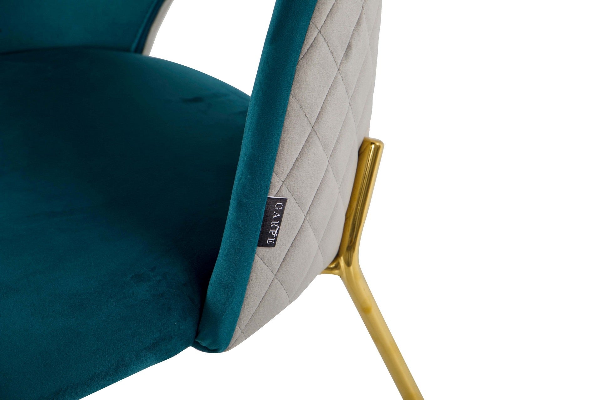 BLUE GRAY VELVET CHAIR 49x53x87CM