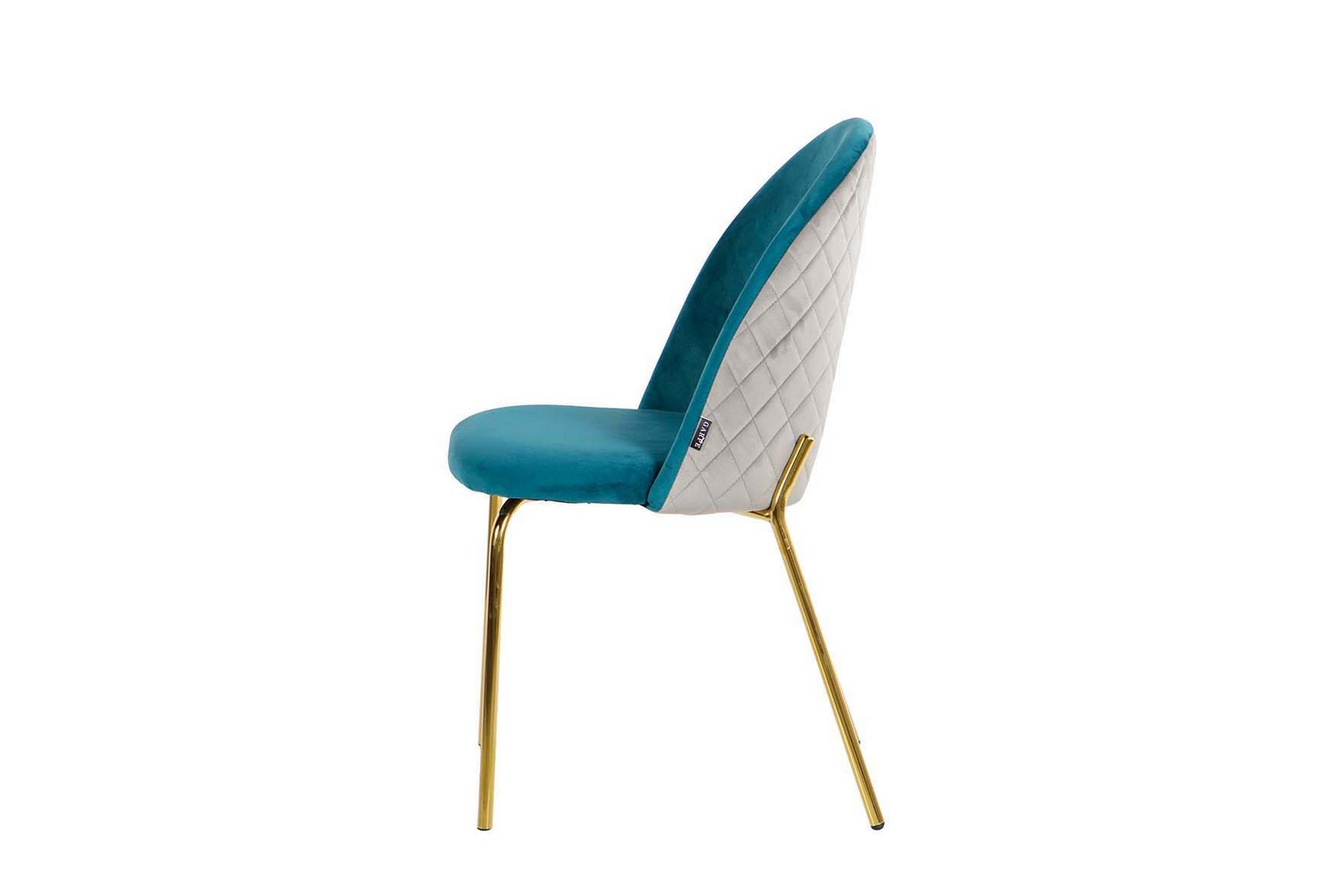 CADEIRA DE VELUDO AZUL CINZA 49x53x87CM